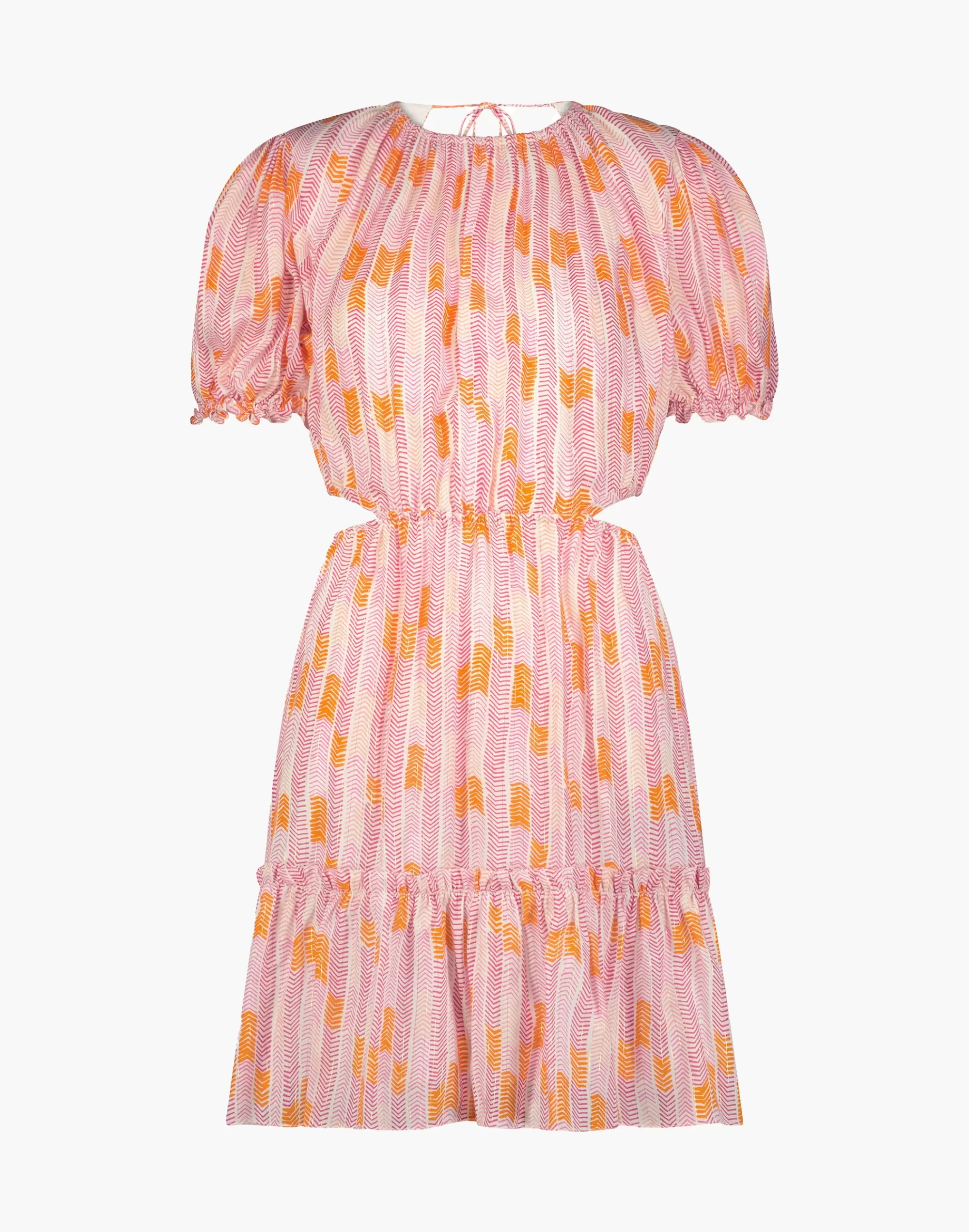 Madewell Dresses>Gigi Short Open Back Dress Pink Multi