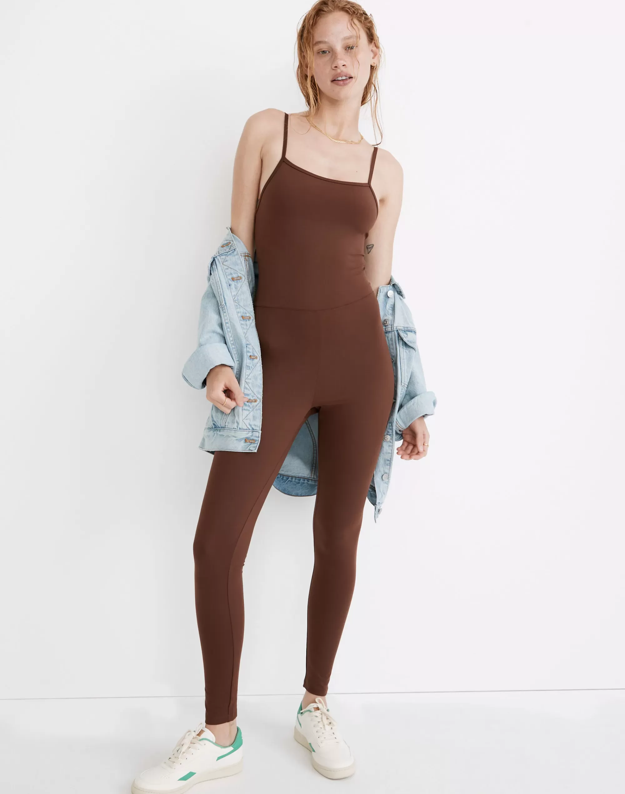 Madewell Activewear>Girlfriend Collective Cami Unitard Earth