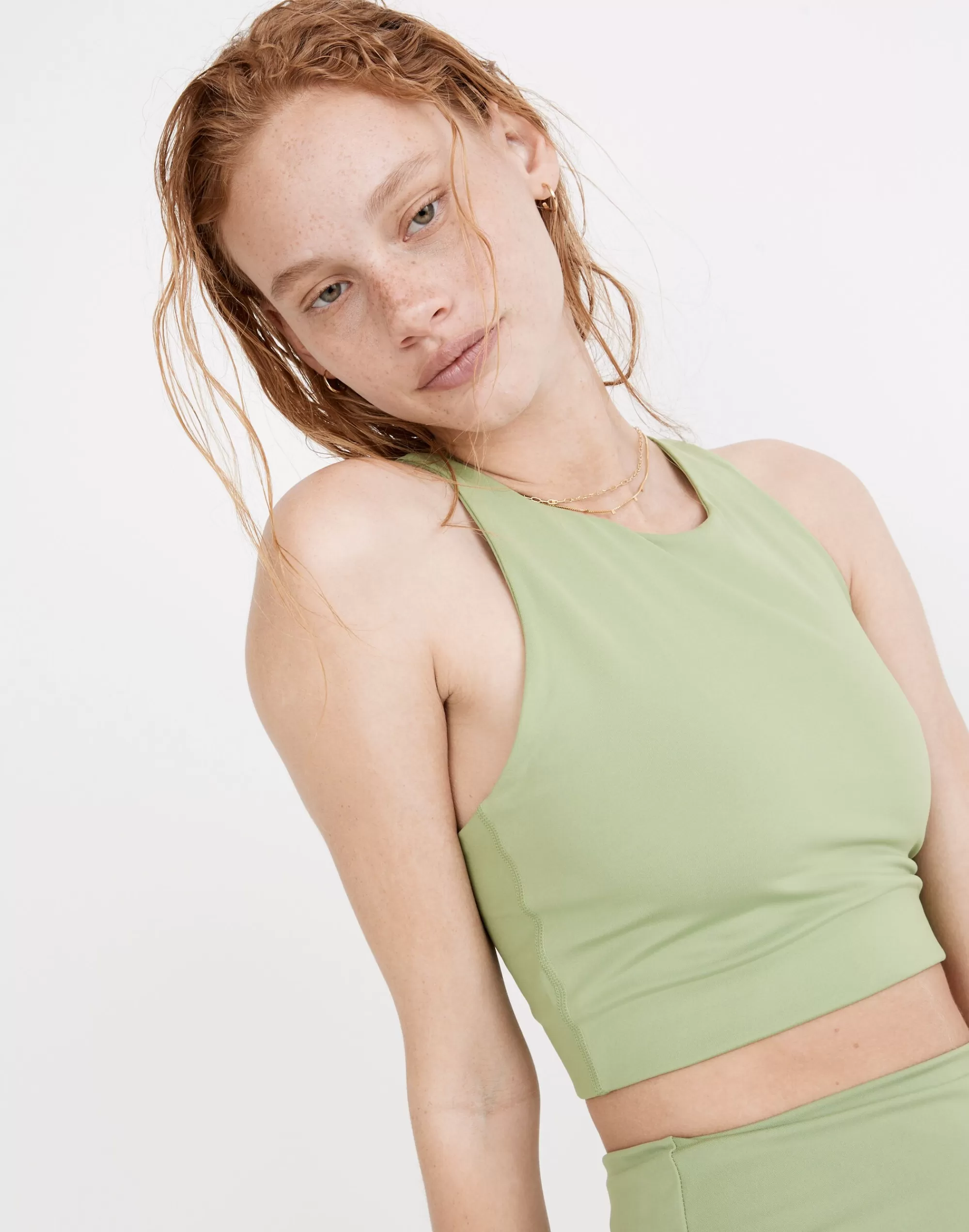 Madewell Activewear>Girlfriend Collective Dylan Sports Bra Mantis