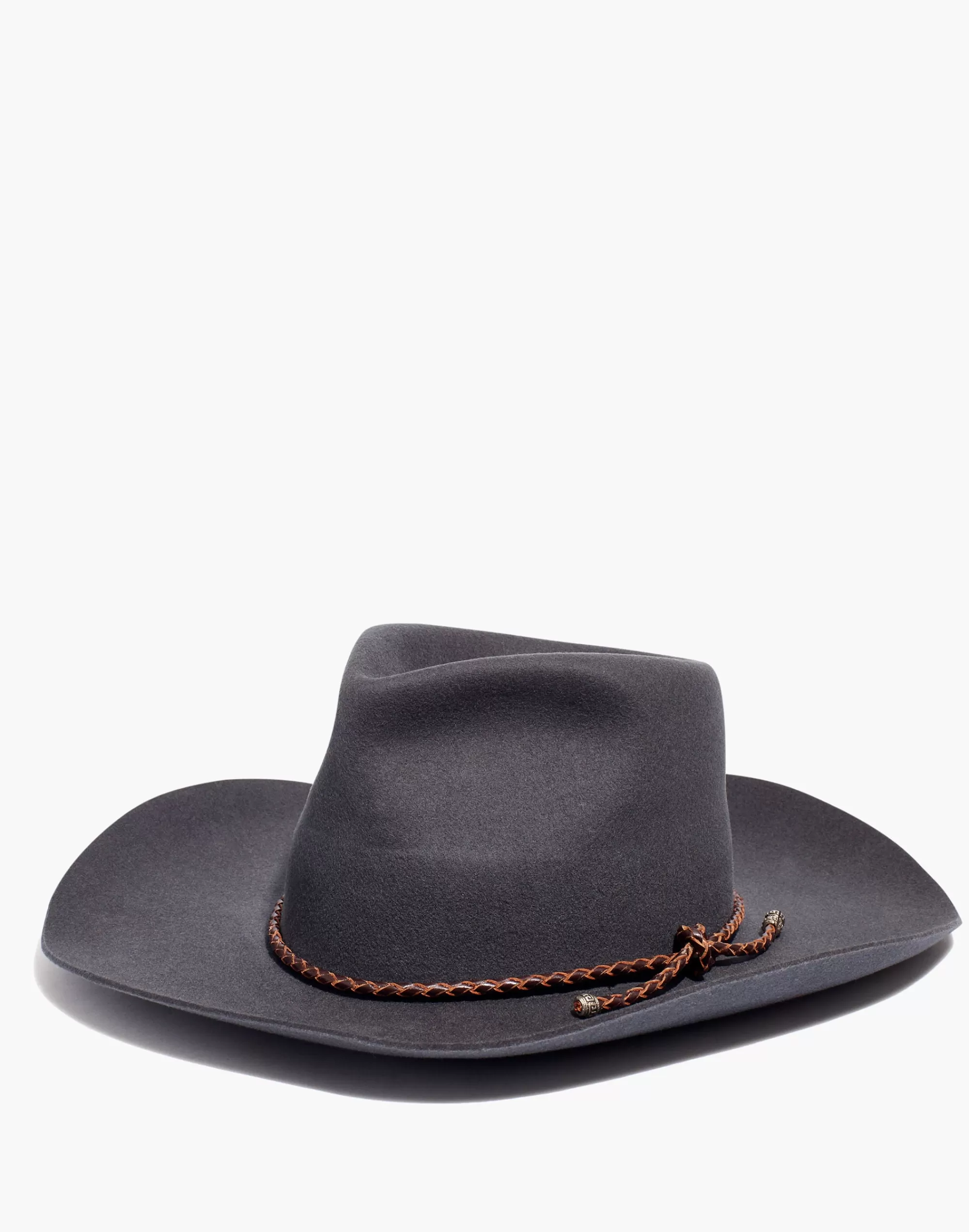 Madewell Hats>Graham Felt Rancher Hat Dark Grey