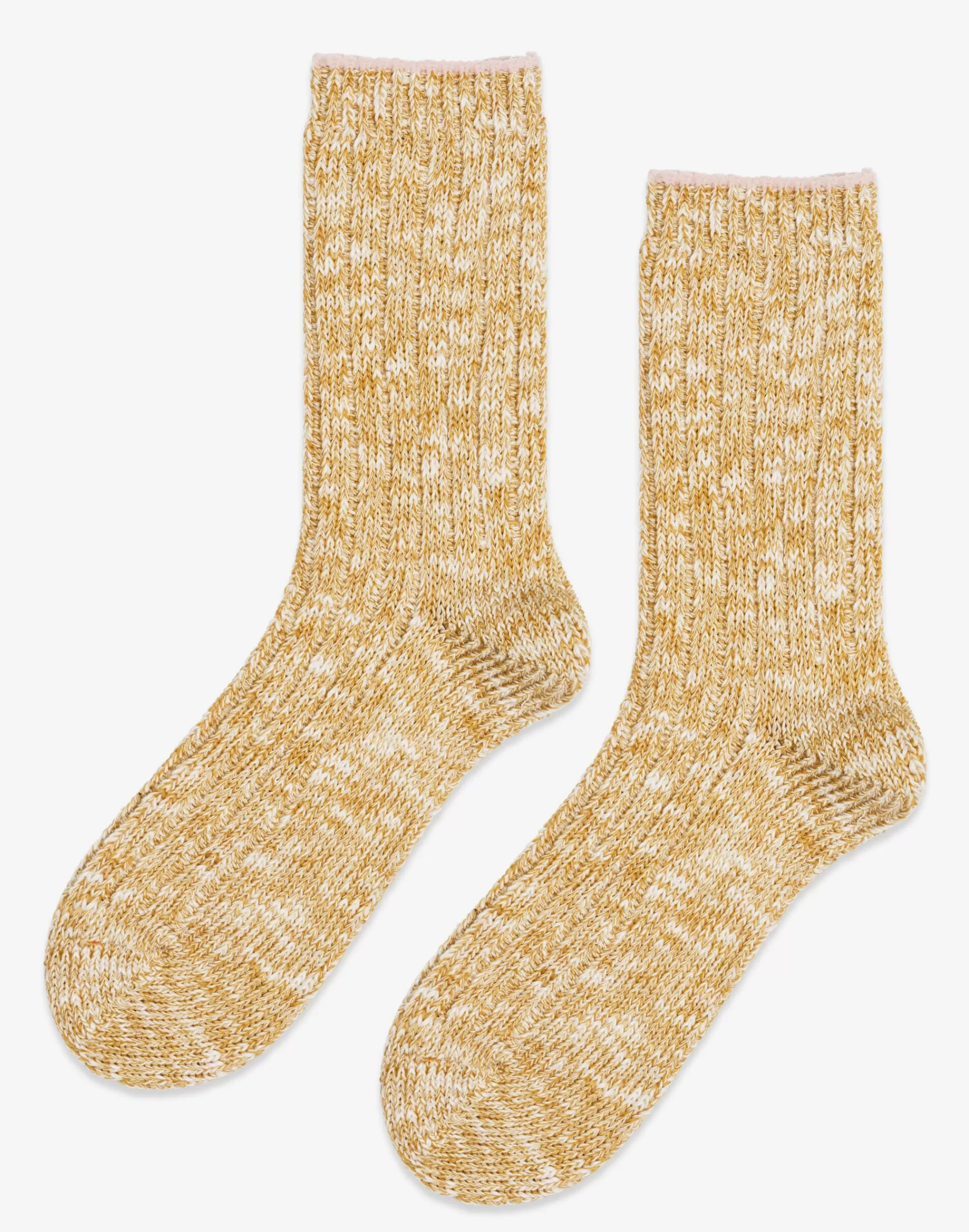 Madewell Socks>Hansel From Basel Two-Pack Utility Slub Crews Yellow Multi