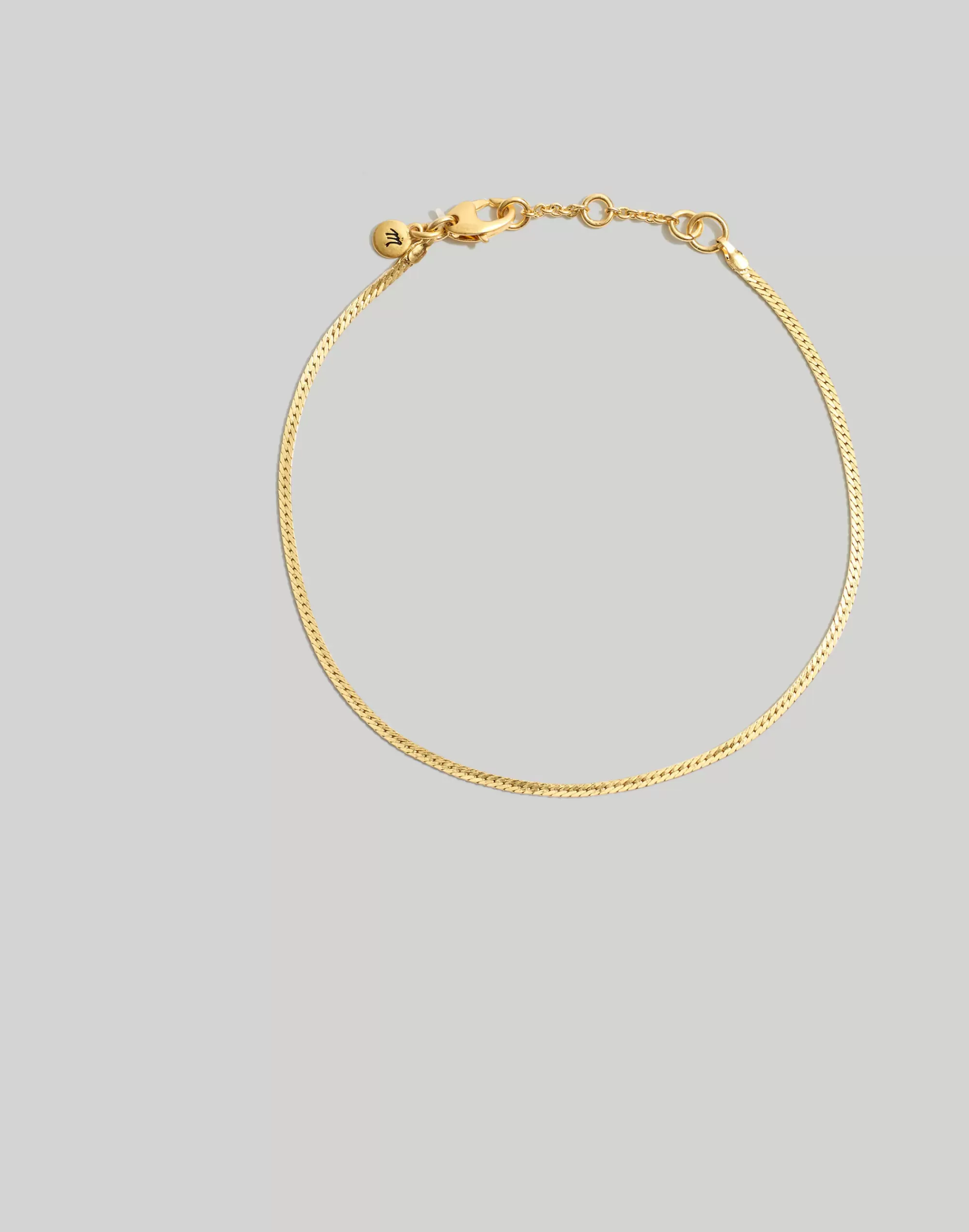 Madewell Bracelets>Herringbone Chain Anklet Vintage Gold