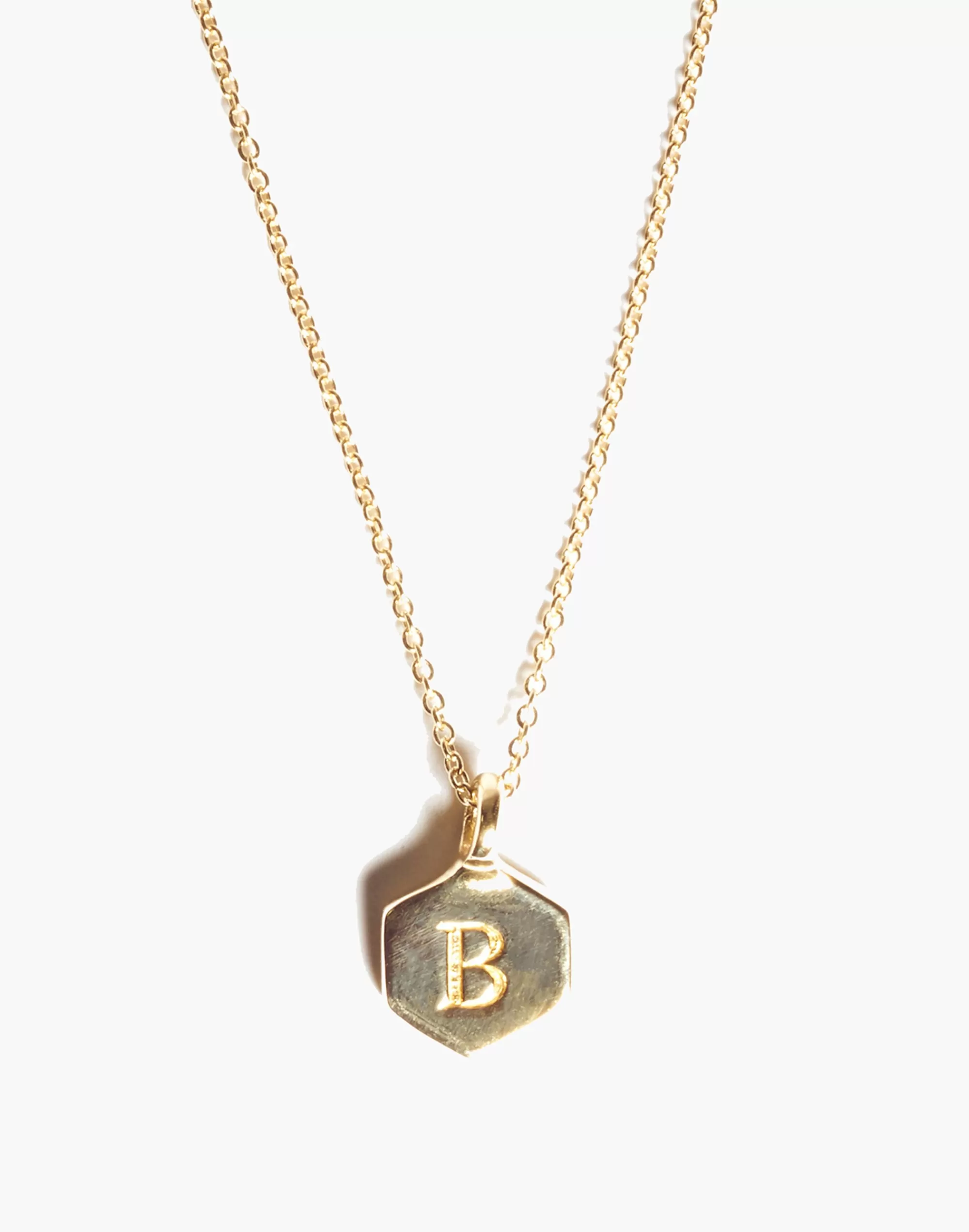 Madewell Jewelry>Hex Monogram Necklace Black