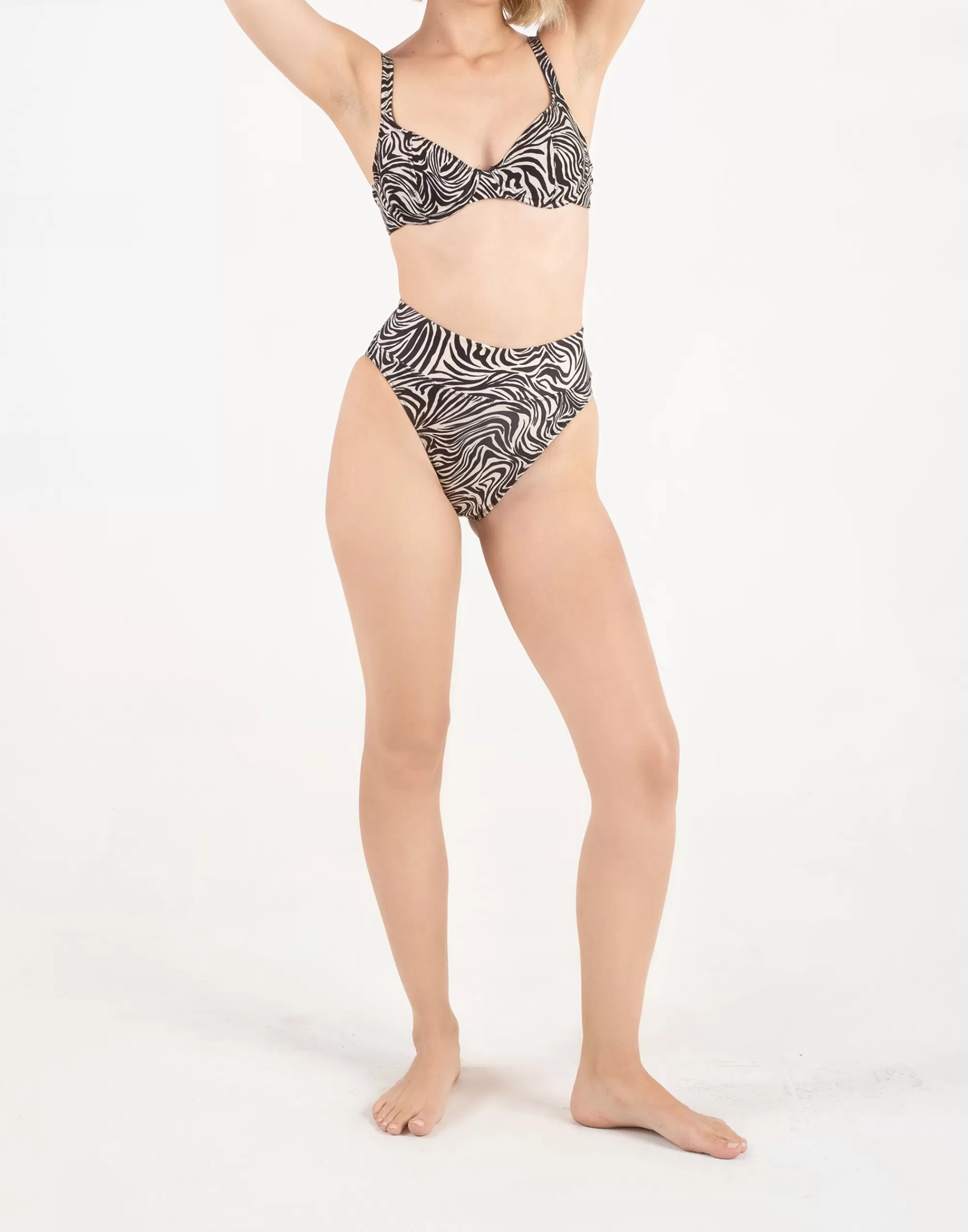 Madewell Swim>High Kick Brief Black Multi