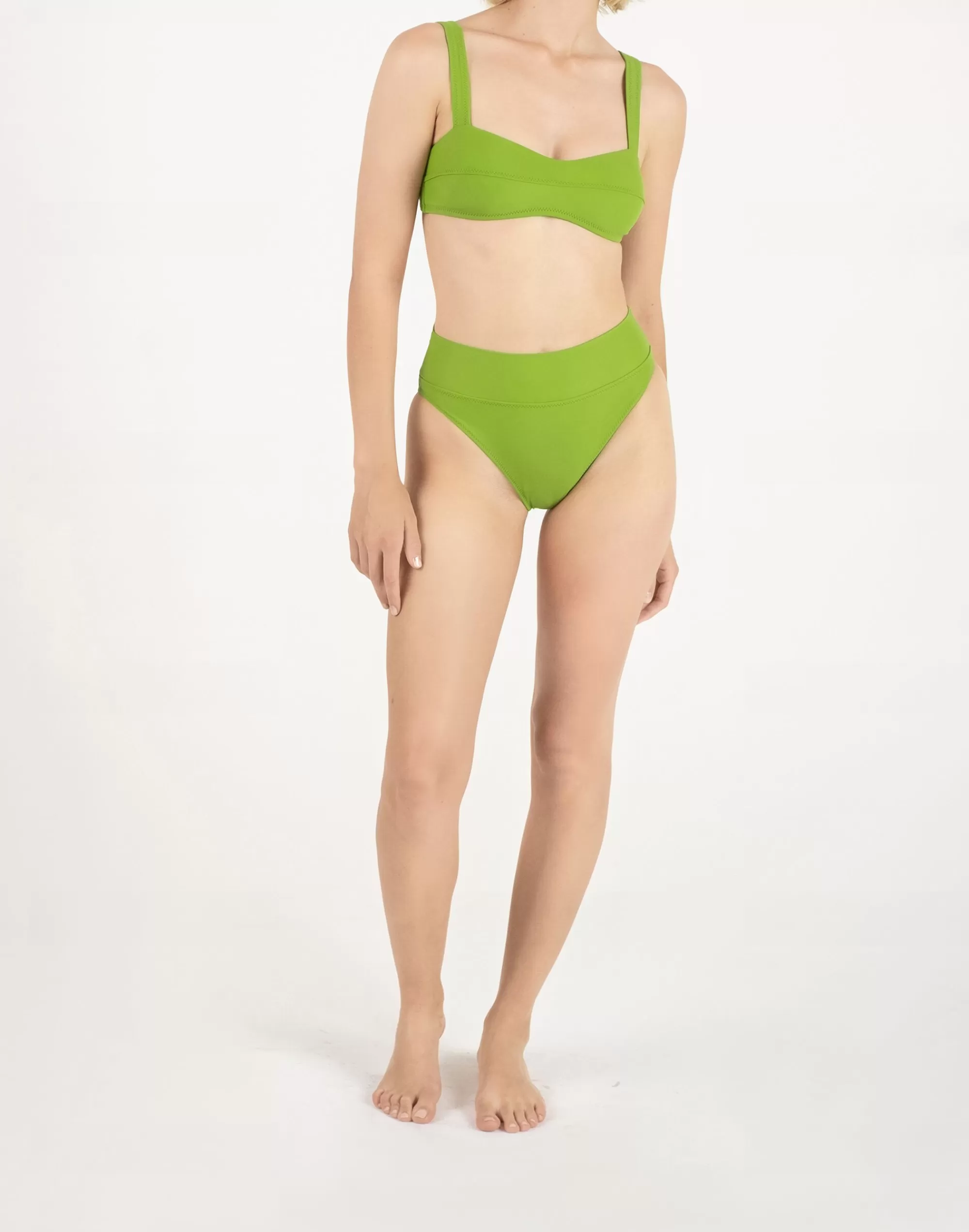 Madewell Swim>High Kick Brief Green