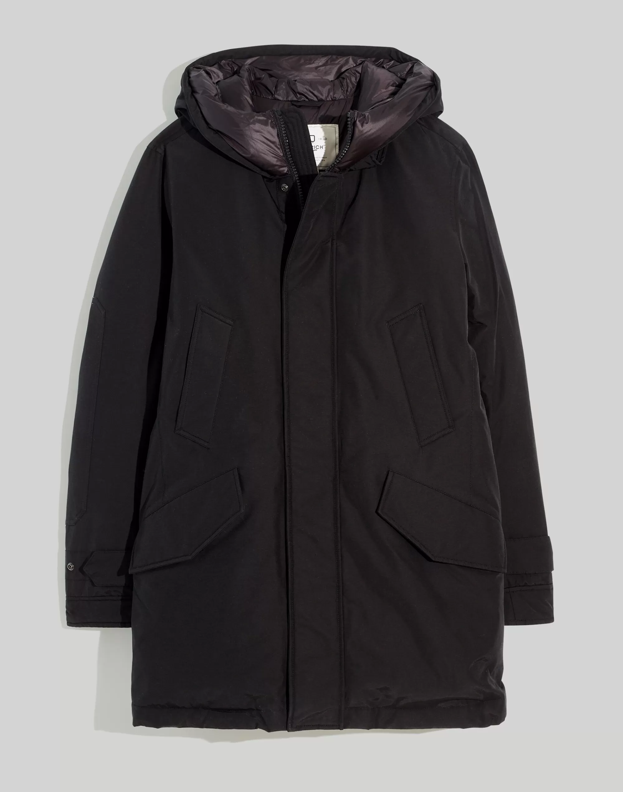 Madewell Jackets>High-Collar Polar Parka Black