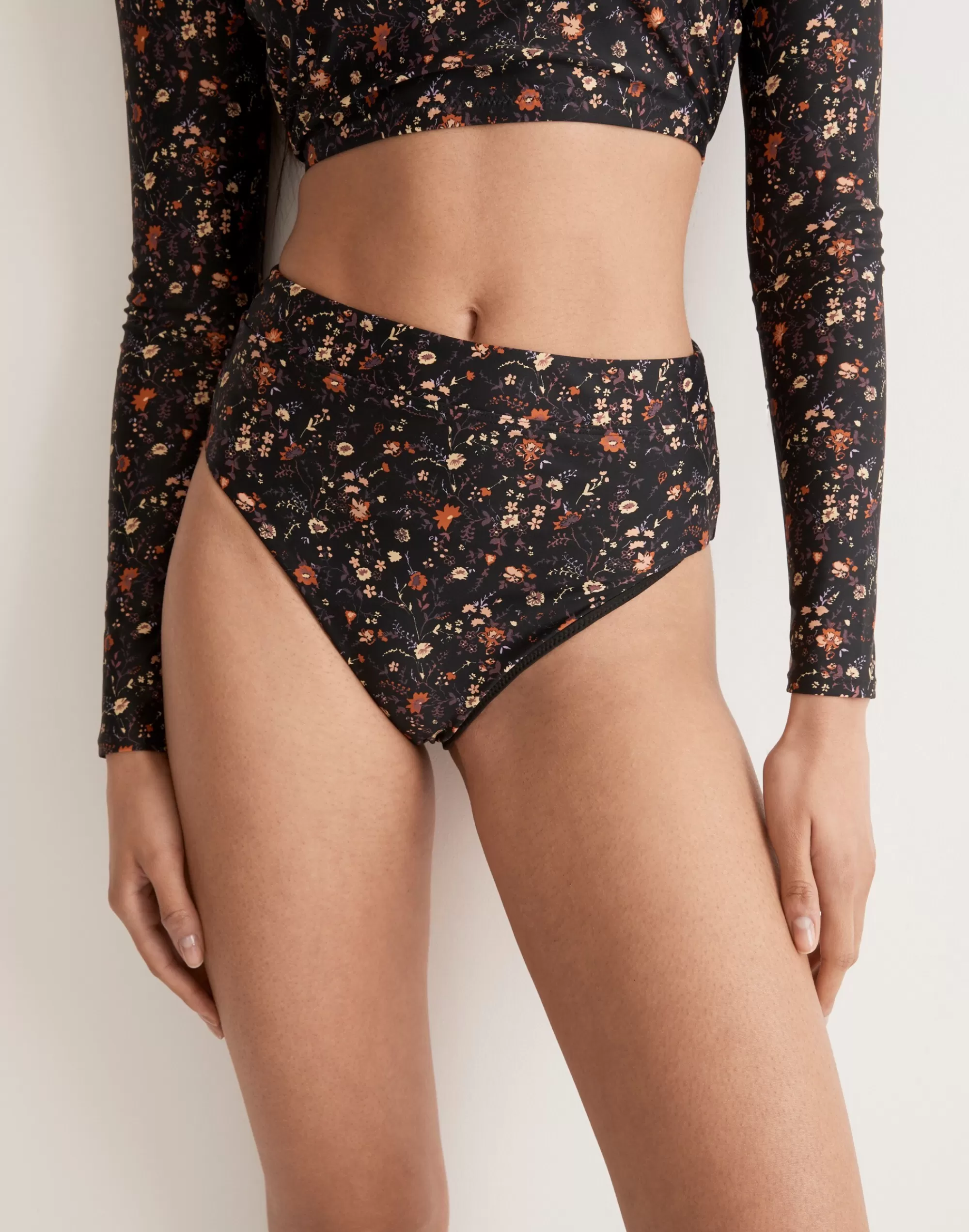 Madewell Swim>High-Cut Bikini Bottom True Black