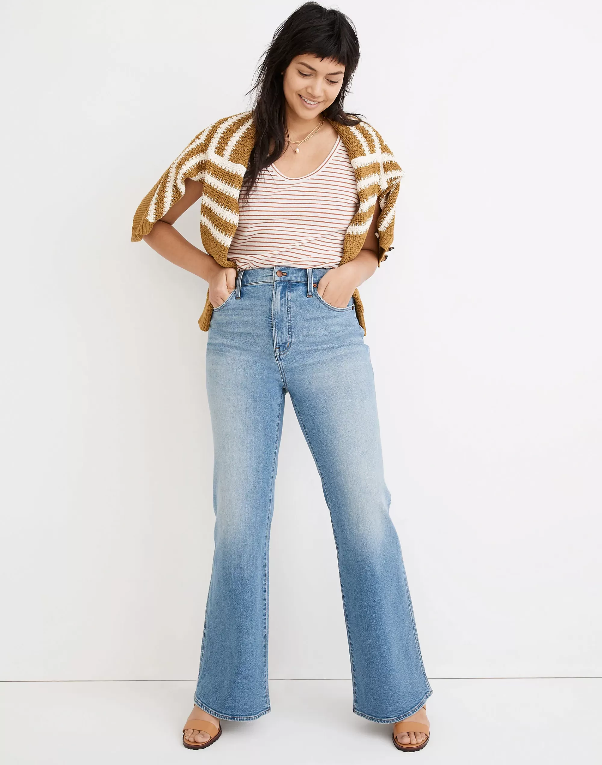 Madewell Flare Jeans>High-Rise Flare Jeans In Caine Wash