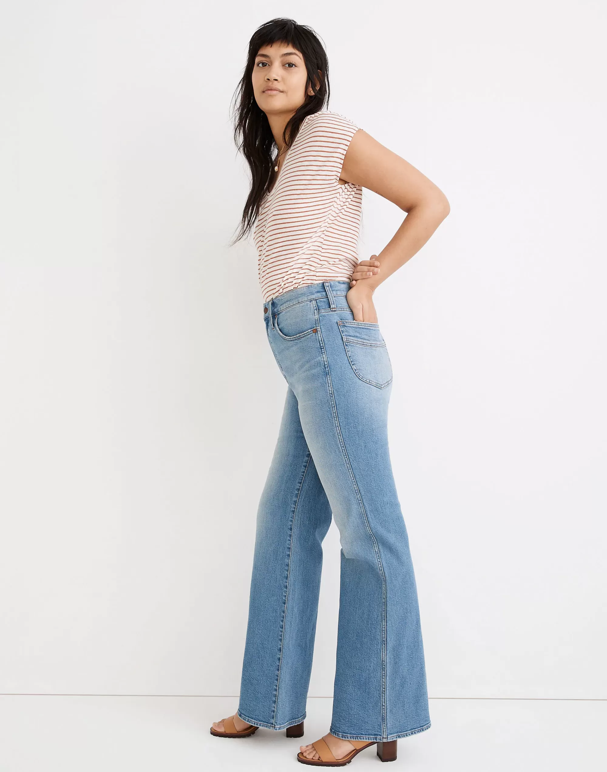 Madewell Flare Jeans>High-Rise Flare Jeans In Caine Wash