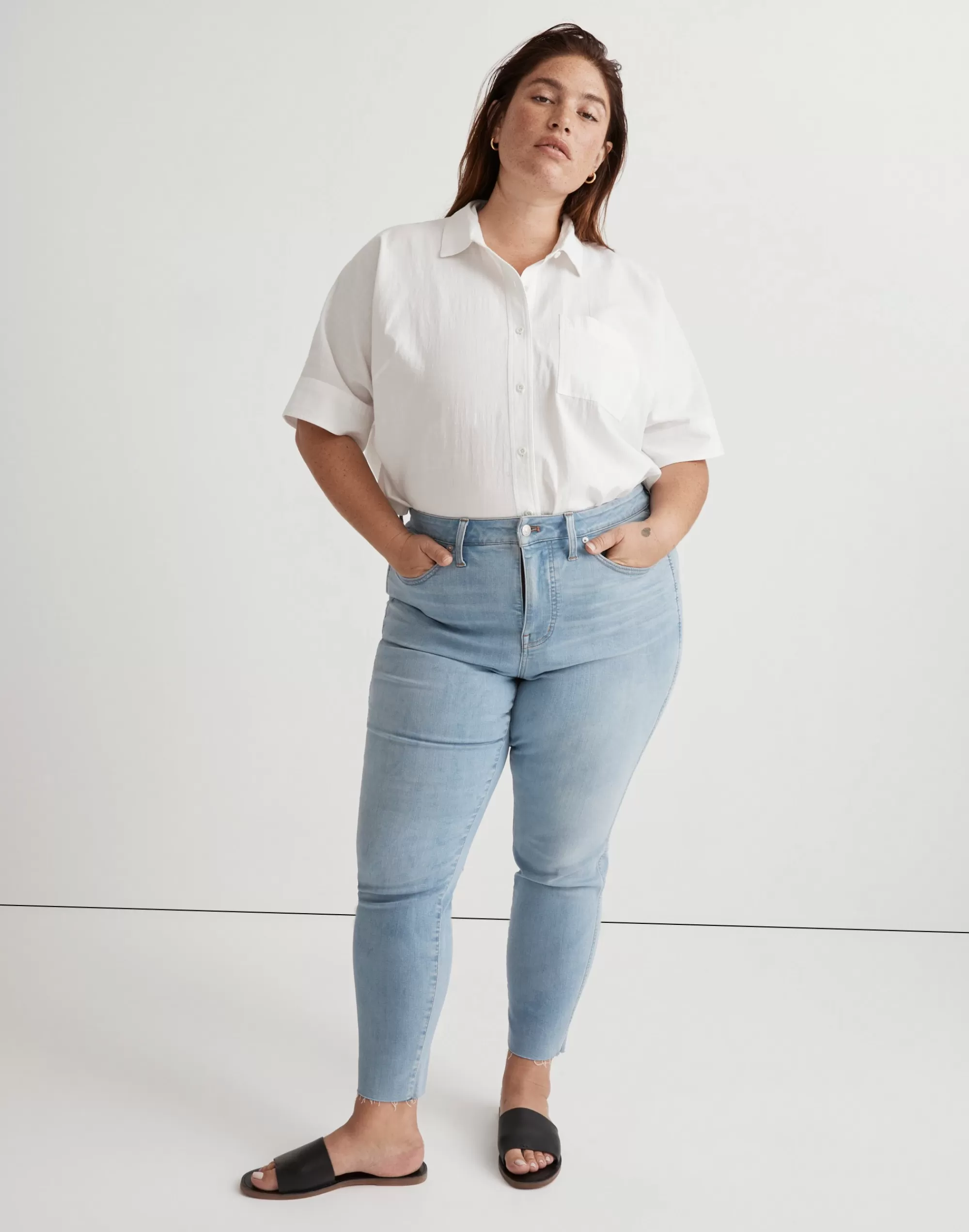 Madewell Skinny Jeans>High-Rise Skinny Crop Jeans In Charlemont Wash