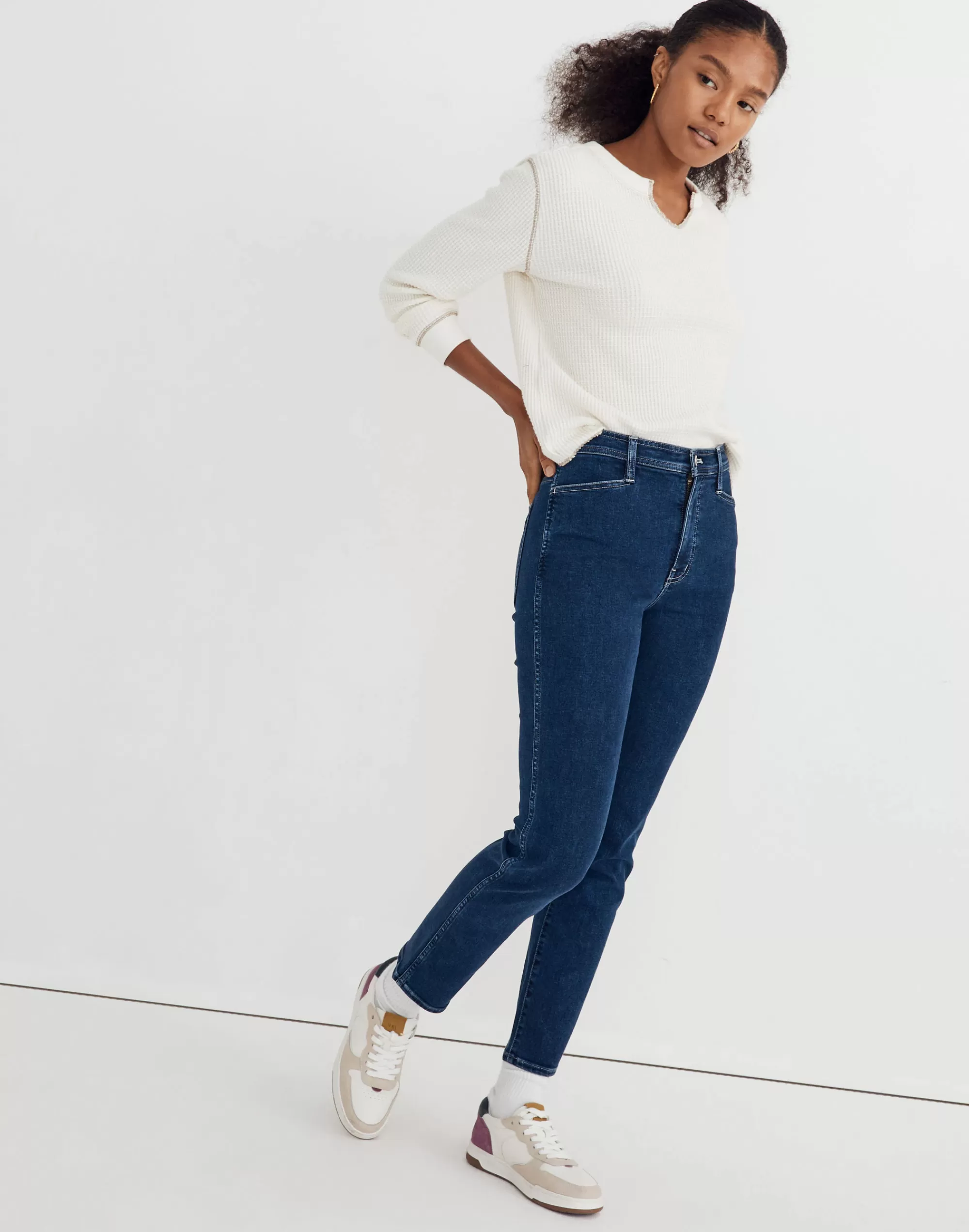 Madewell Straight-Leg Jeans>High-Rise Slim Straight Jeans In : Workwear Edition Bryston Wash