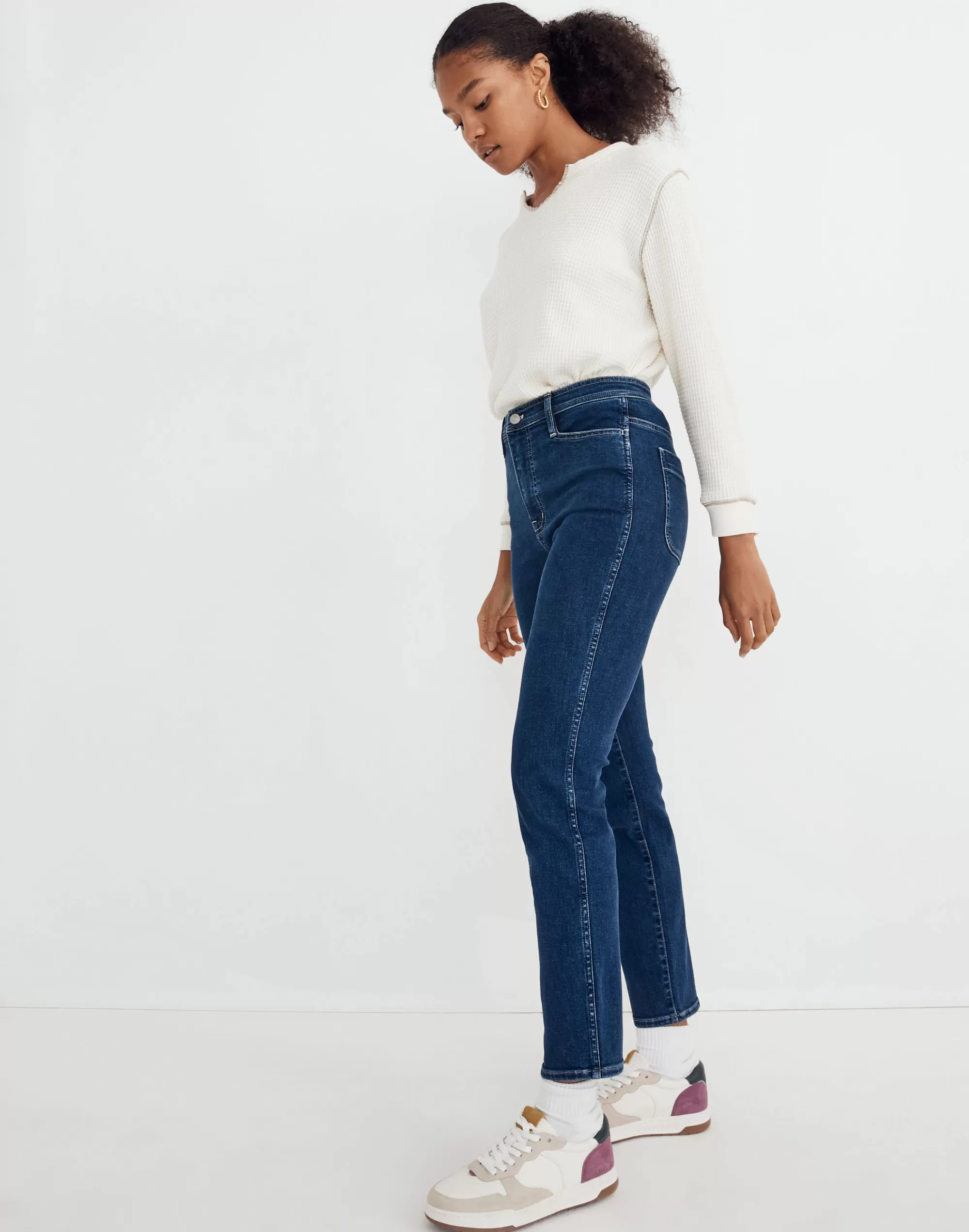 Madewell Straight-Leg Jeans>High-Rise Slim Straight Jeans In : Workwear Edition Bryston Wash