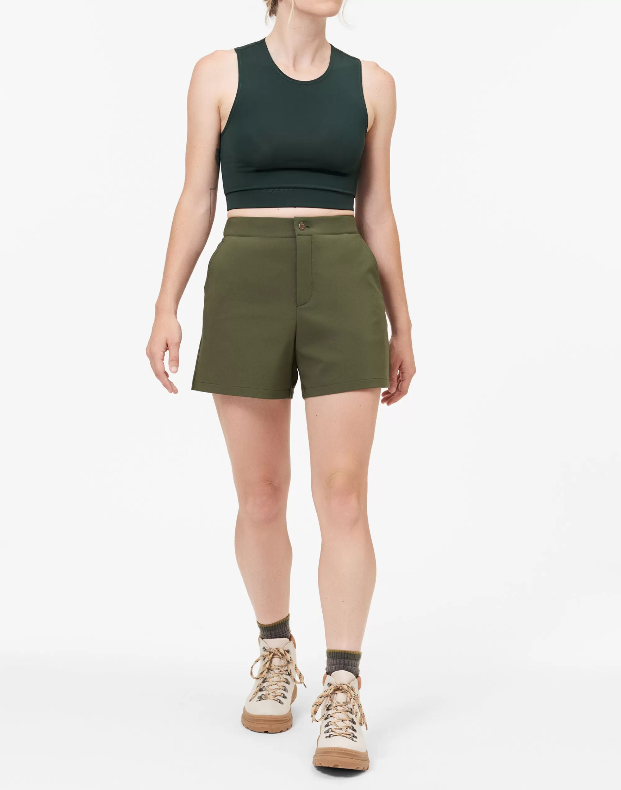 Madewell Tops & Shirts>Hikerkind Base Bra_01 - Base Layer Hiking Top Dark Green