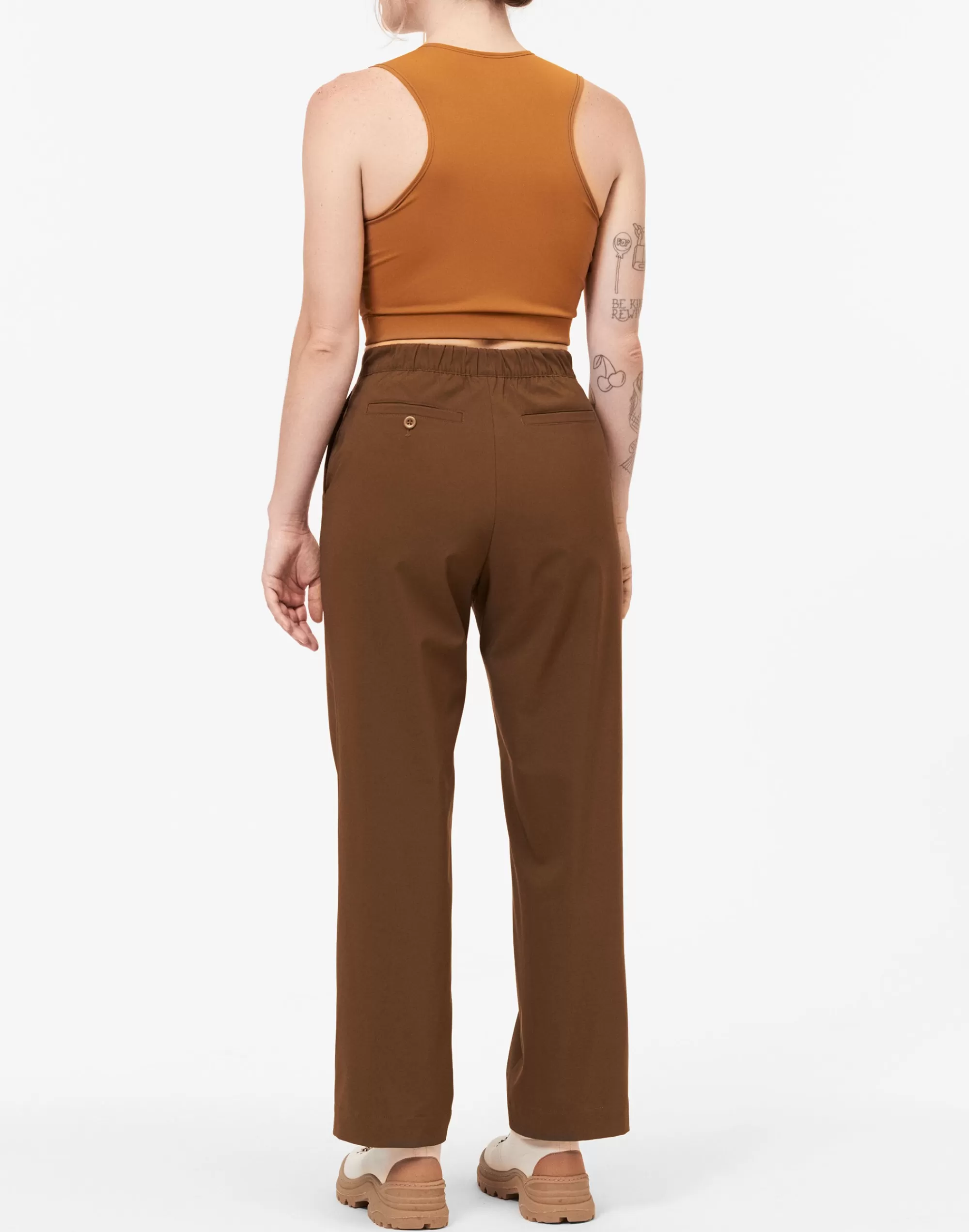 Madewell Activewear>Hikerkind Trousers_01 - High Rise Hiking Trousers Saddle Brown