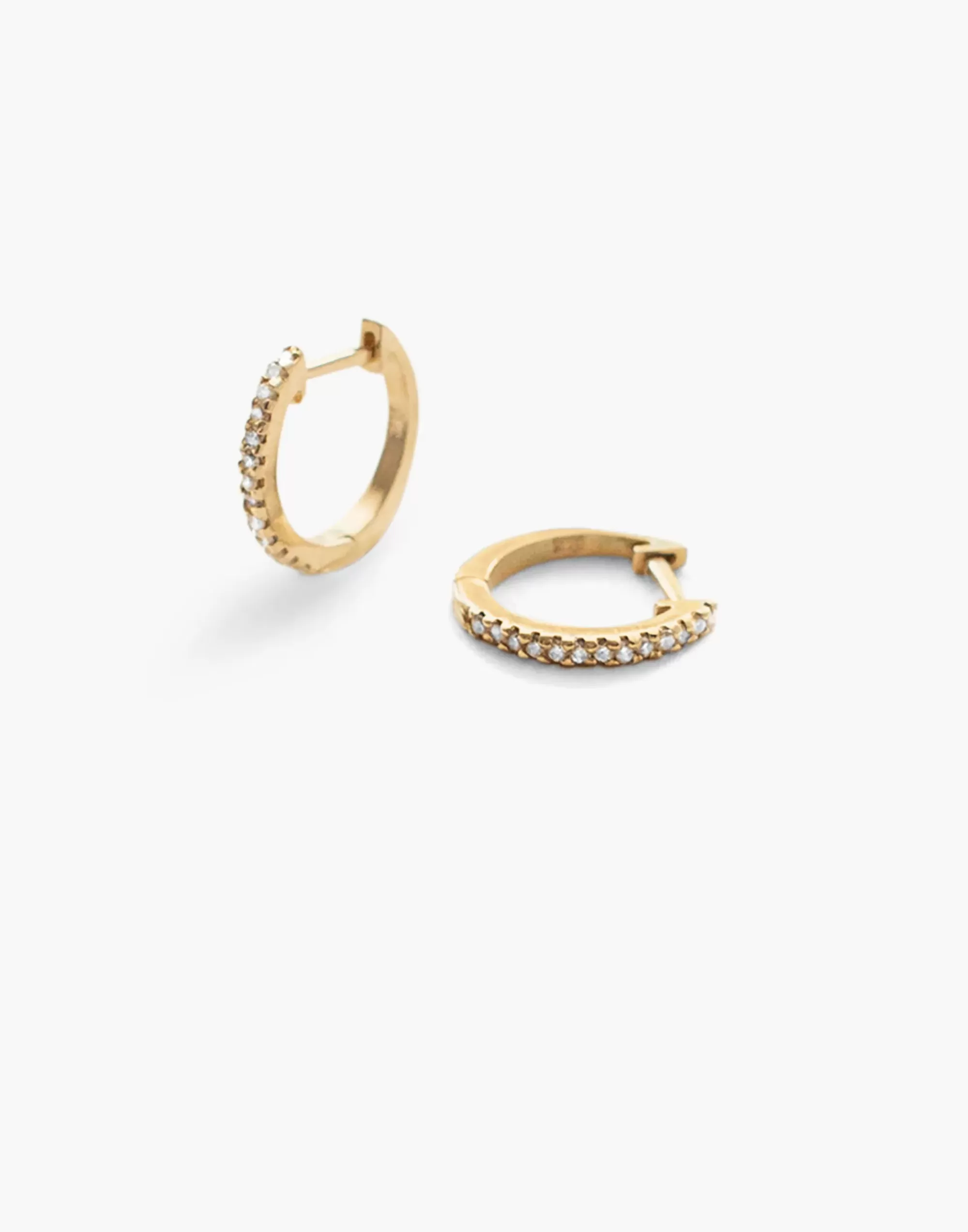 Madewell Earrings>Huggie Hoop Earrings Gold