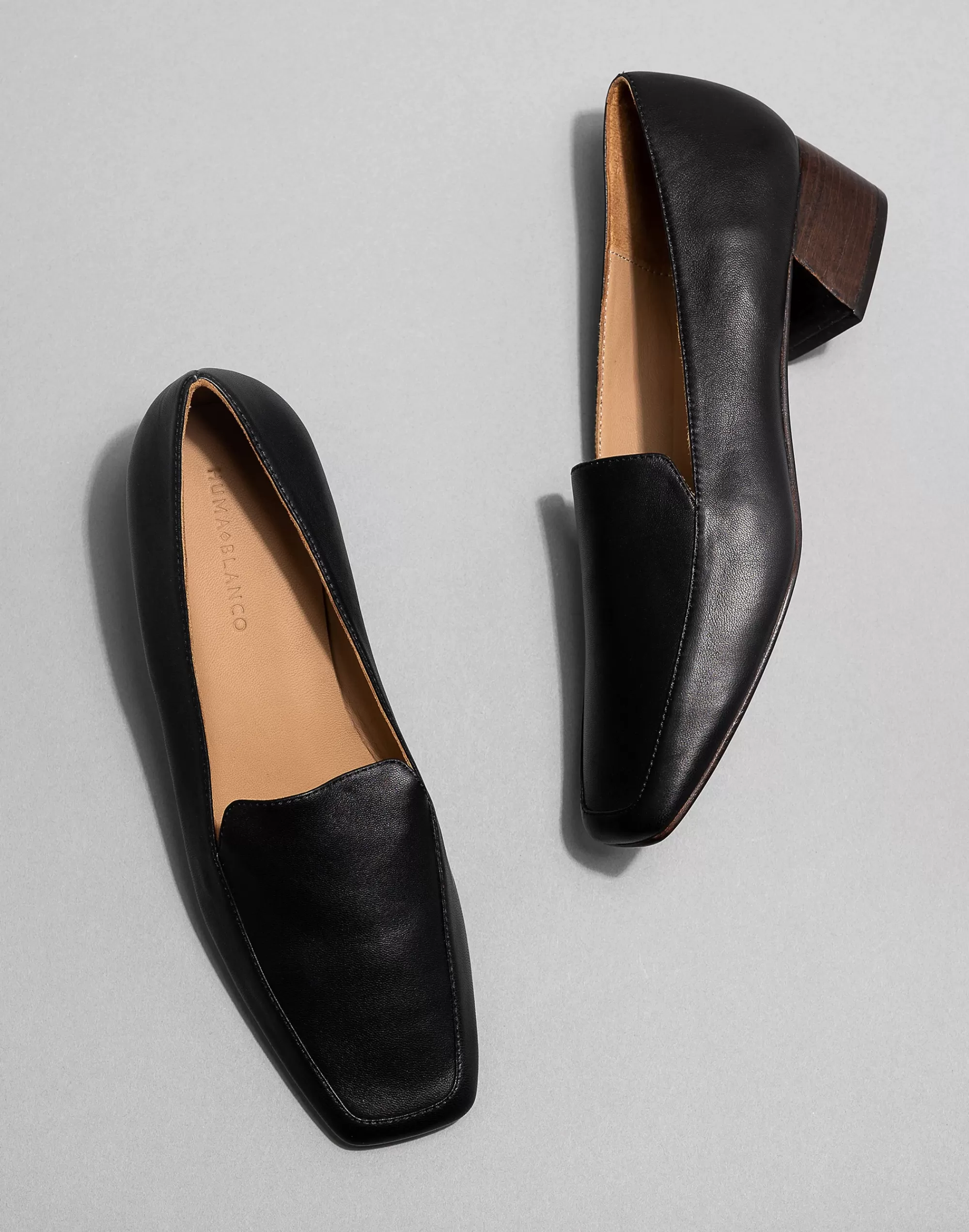 Madewell Flats>Huma Blanco Charlie Heeled Loafers Coal