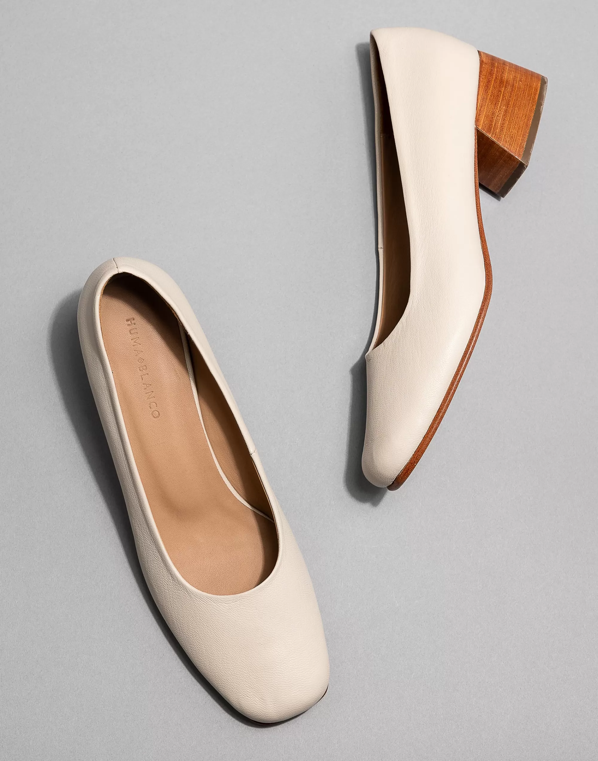 Madewell Heels>Huma Blanco Leather Luisa Pumps Bone