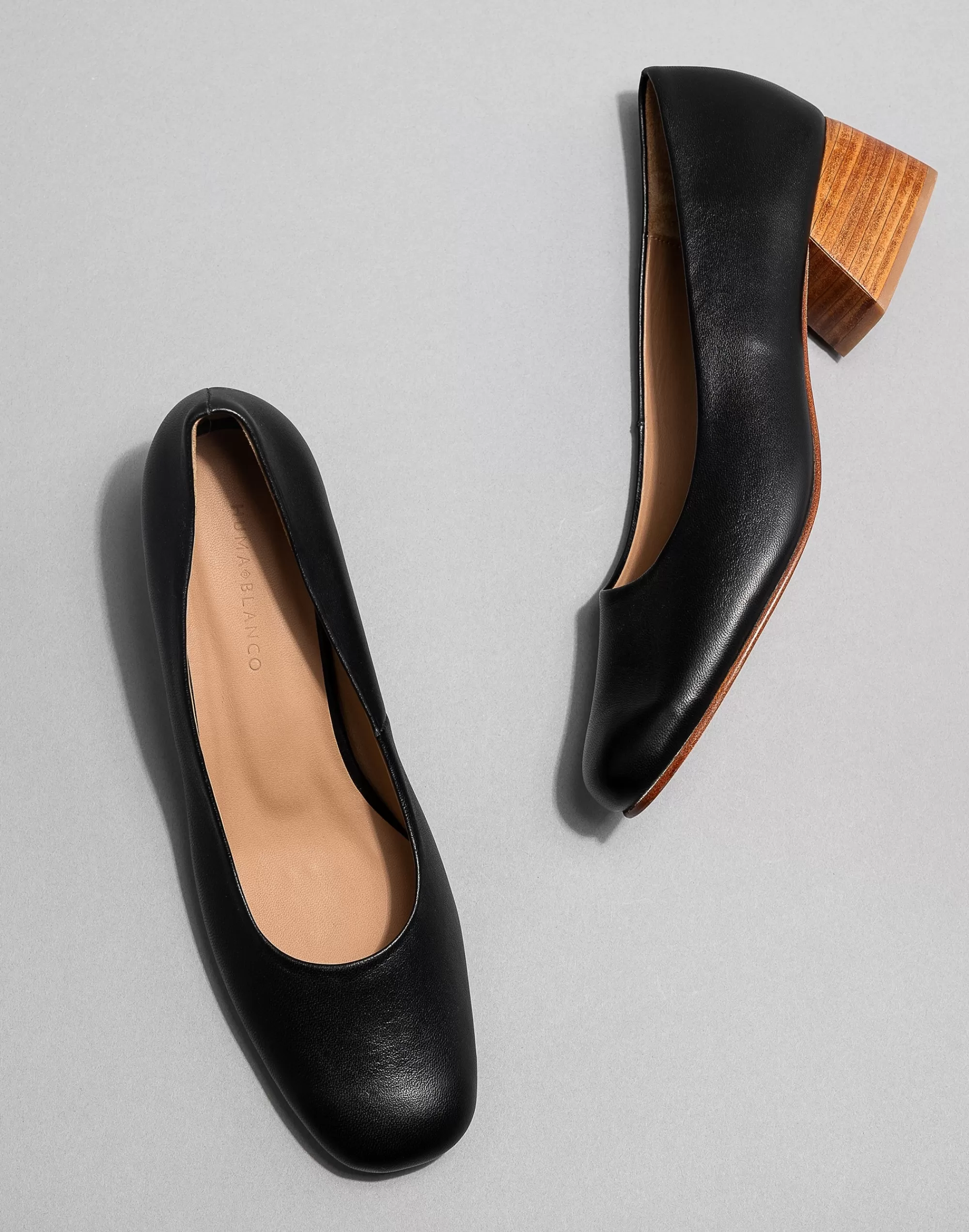 Madewell Heels>Huma Blanco Leather Luisa Pumps Coal