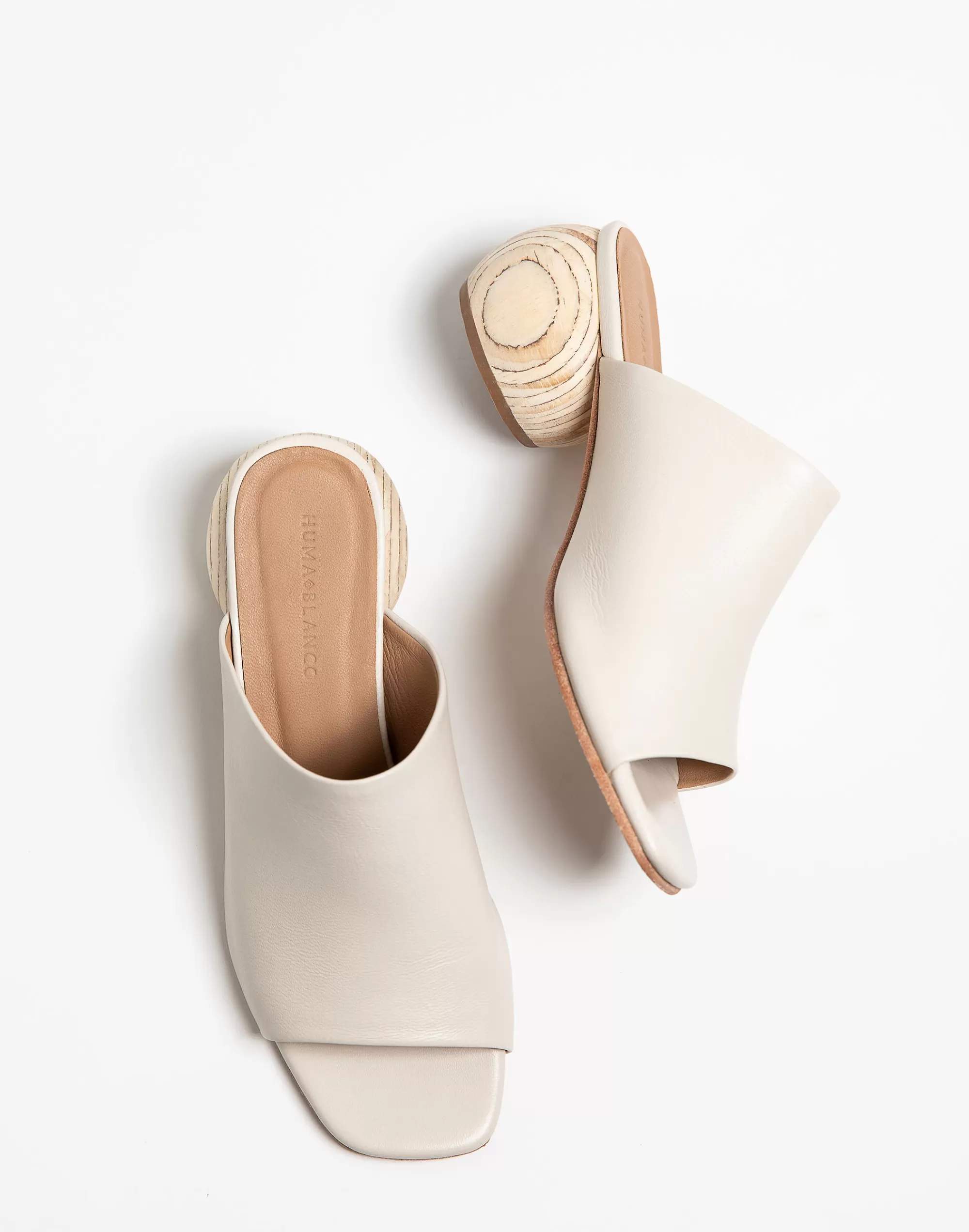 Madewell Sandals>Huma Blanco Leather Milla Sandal Mules Cream