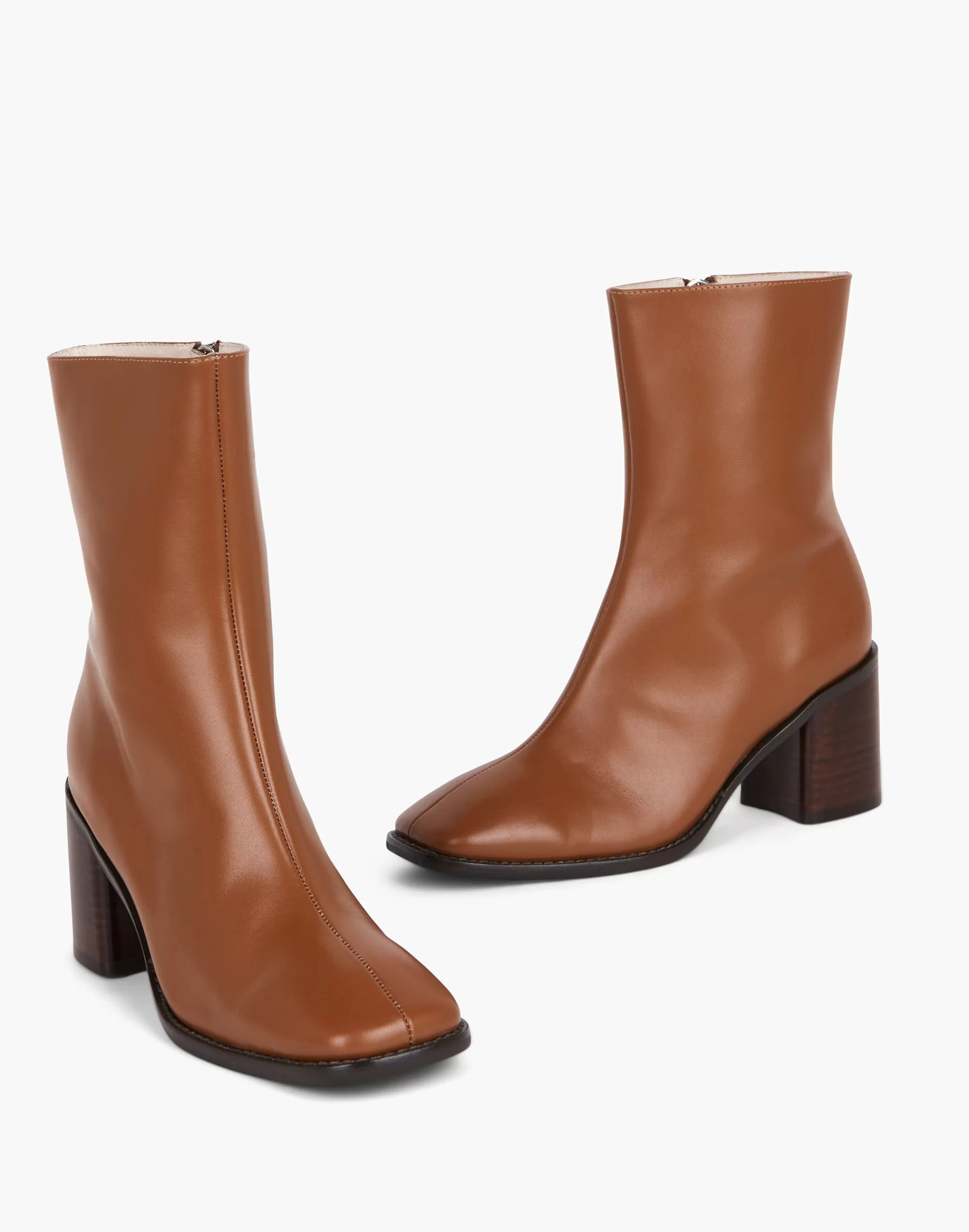 Madewell Boots>Intentionally Blank Contour Heeled Boot Caramel