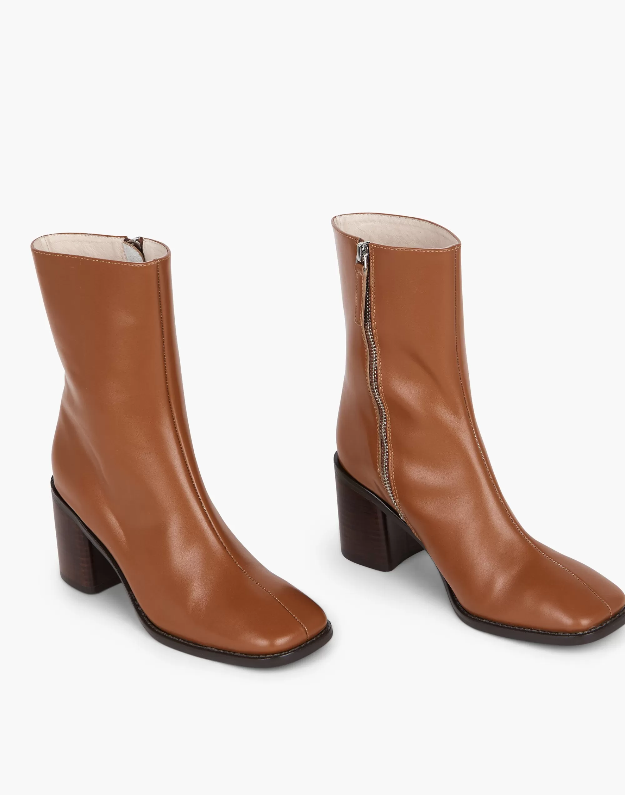 Madewell Boots>Intentionally Blank Contour Heeled Boot Caramel