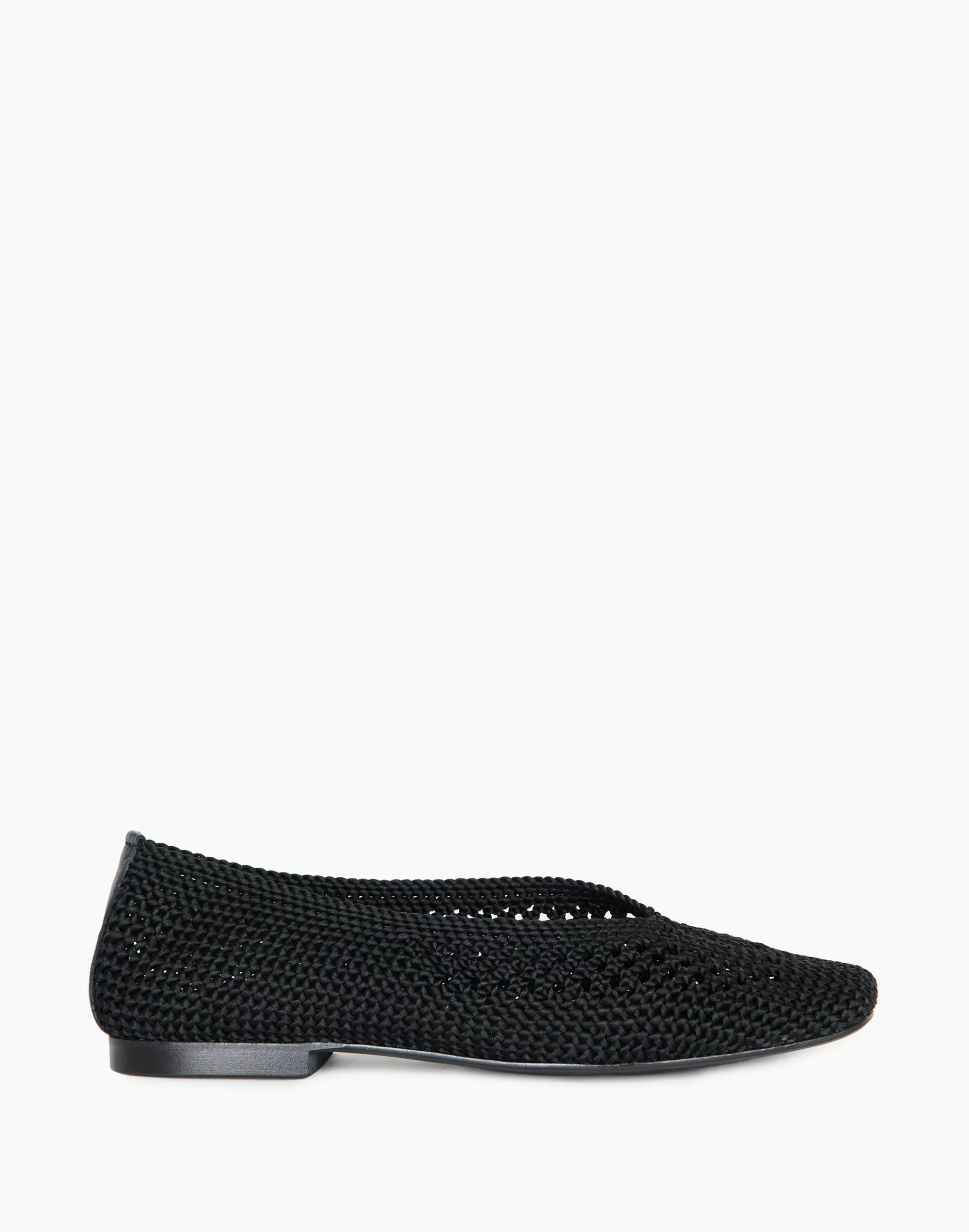 Madewell Flats>Intentionally Blank Crocheted Marlee Ballet Flats Black