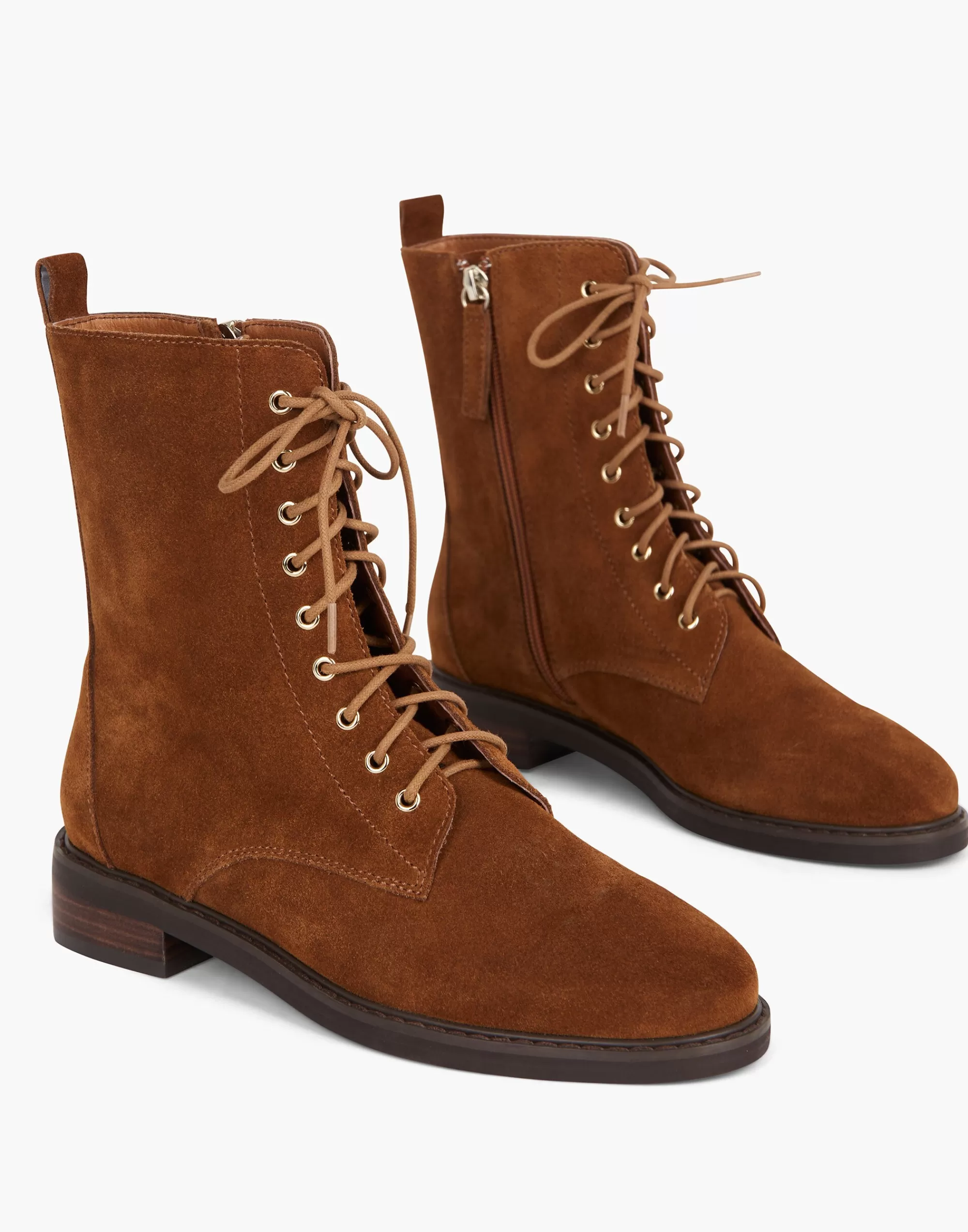 Madewell Boots>Intentionally Blank Elaine Lace Up Boot Brown