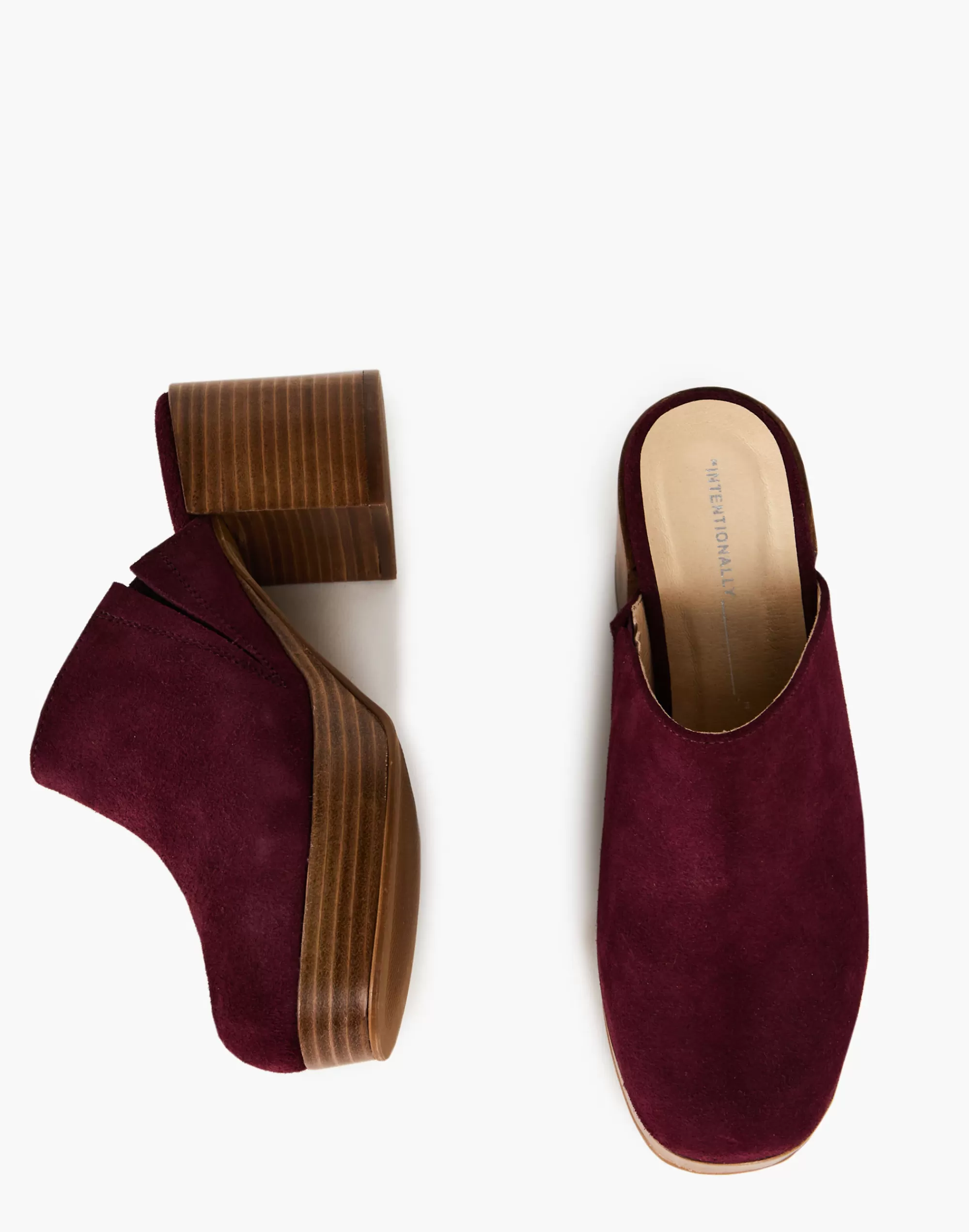 Madewell Heels>Intentionally Blank Facts Clogs Dark Red