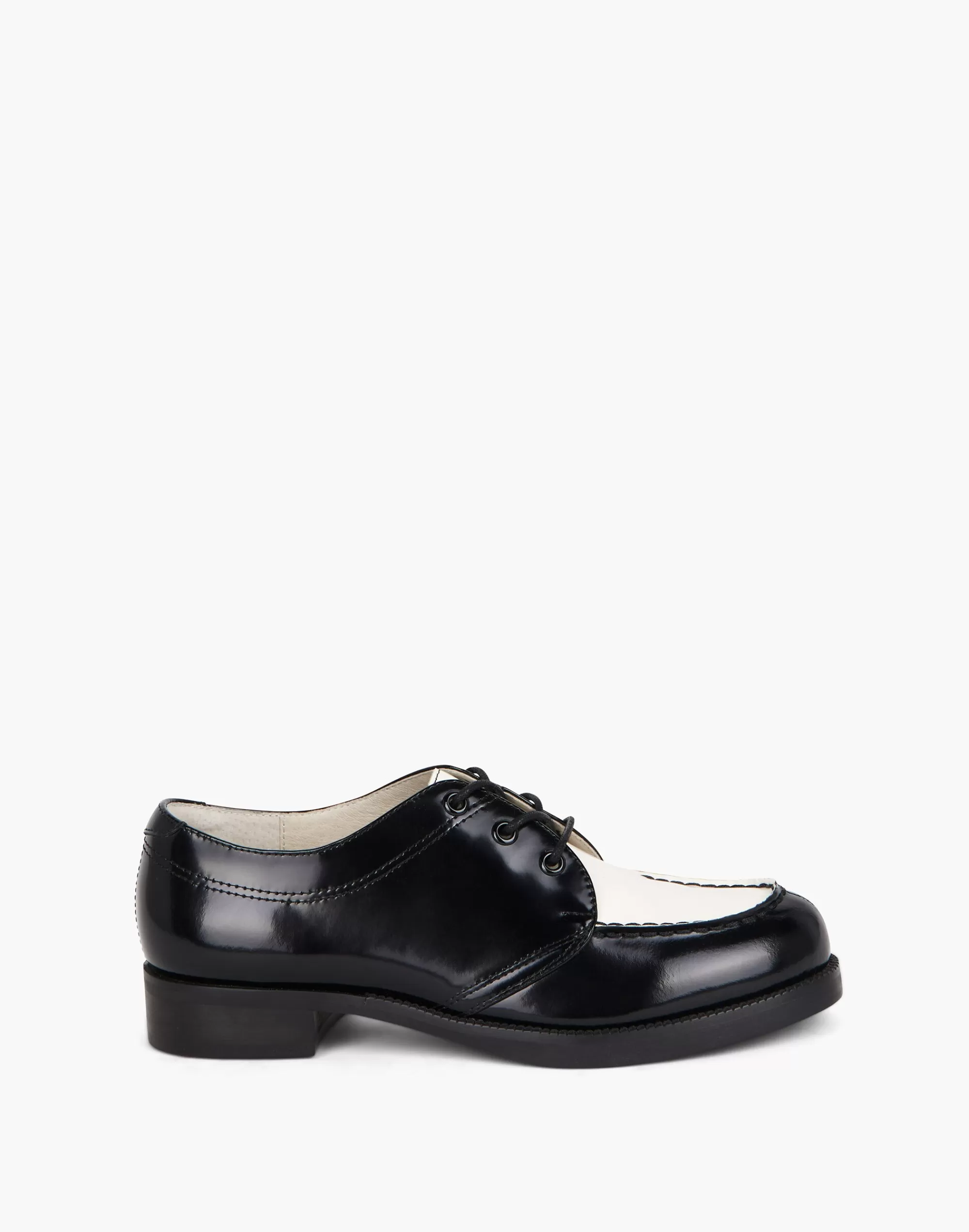 Madewell Flats>Intentionally Blank Laces Oxford Black White