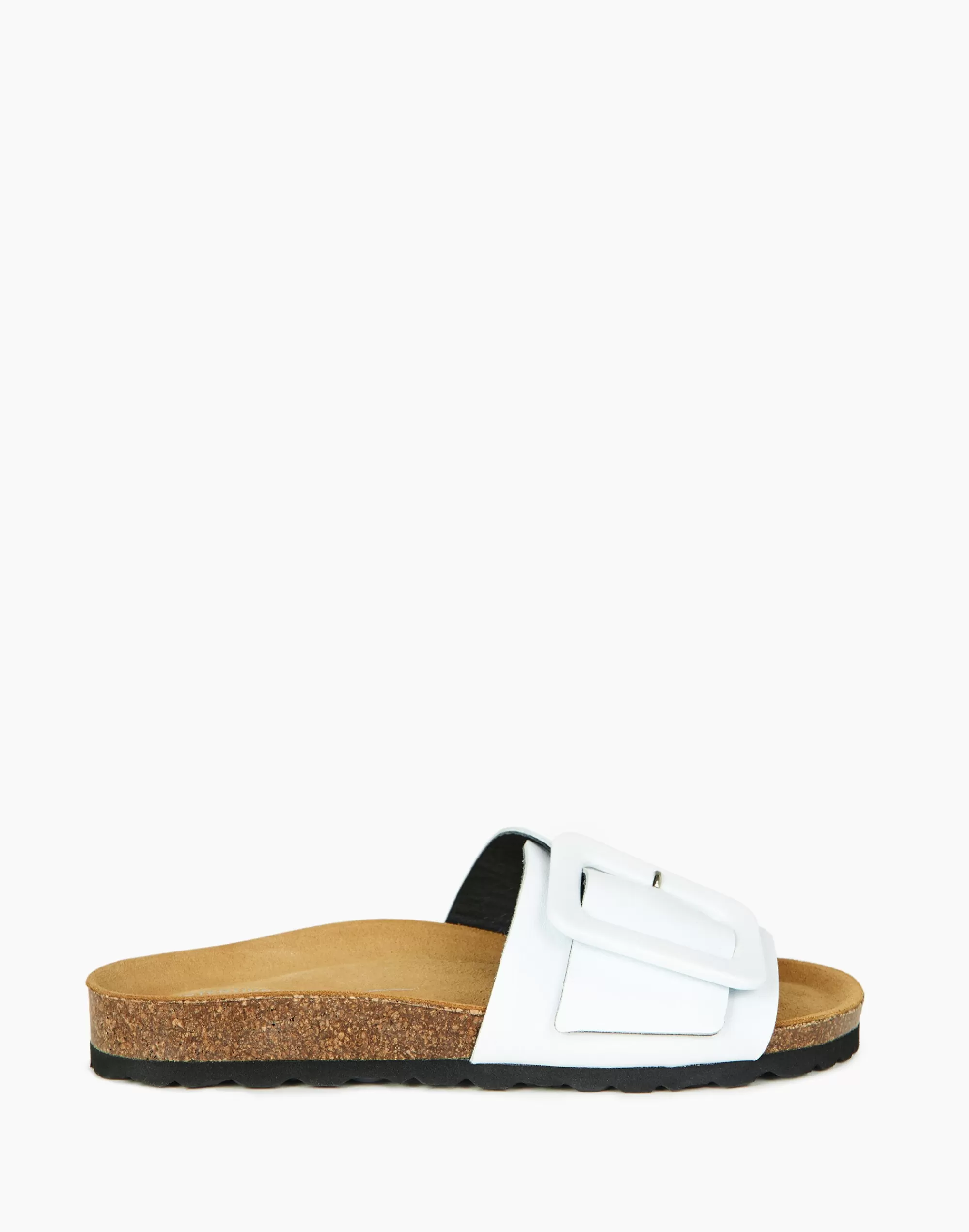 Madewell Sandals>Intentionally Blank Leather Clarice Slide Sandals White