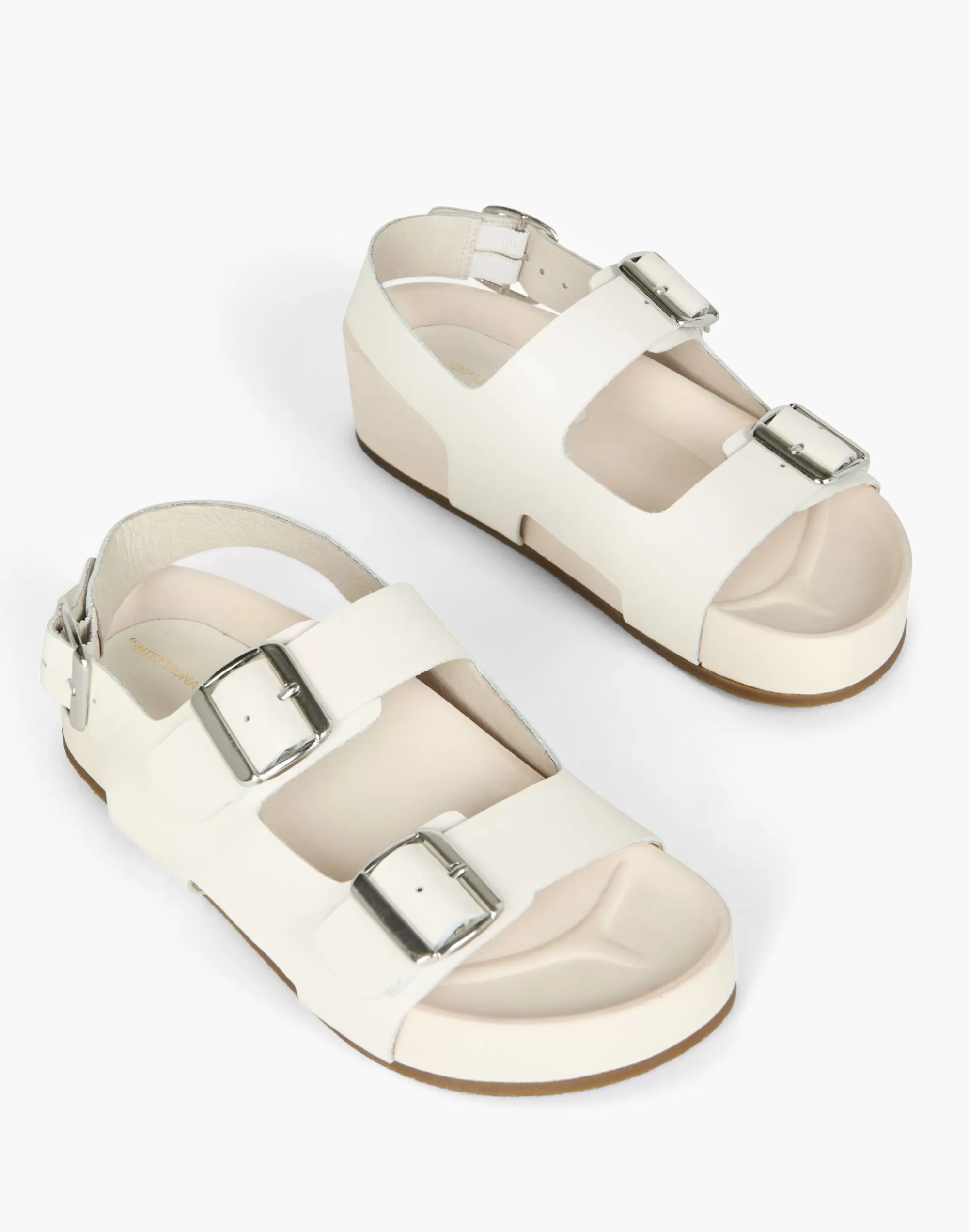 Madewell Sandals>Intentionally Blank Leather Exxy Sandals Cream