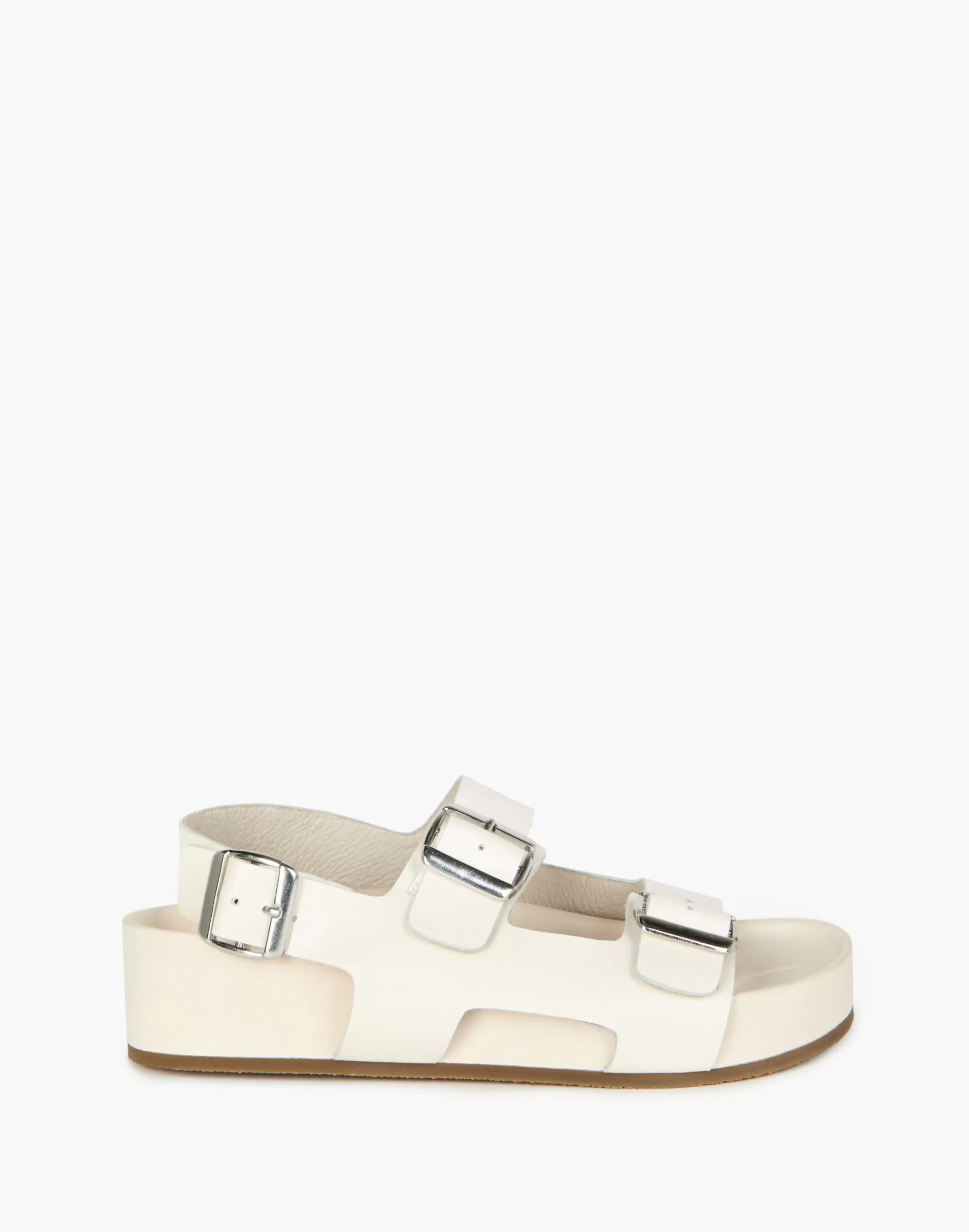 Madewell Sandals>Intentionally Blank Leather Exxy Sandals Cream