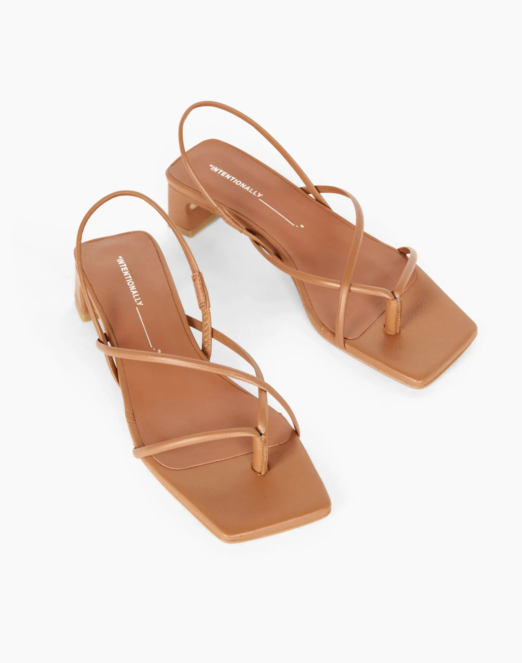 Madewell Sandals>Intentionally Blank Leather Freya Sandals Tan