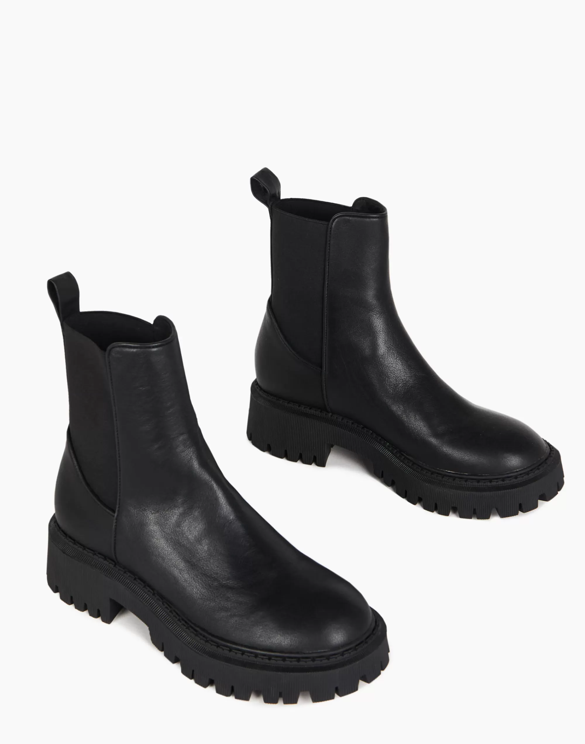 Madewell Boots>Intentionally Blank Leather Guided Lugsole Boots Black