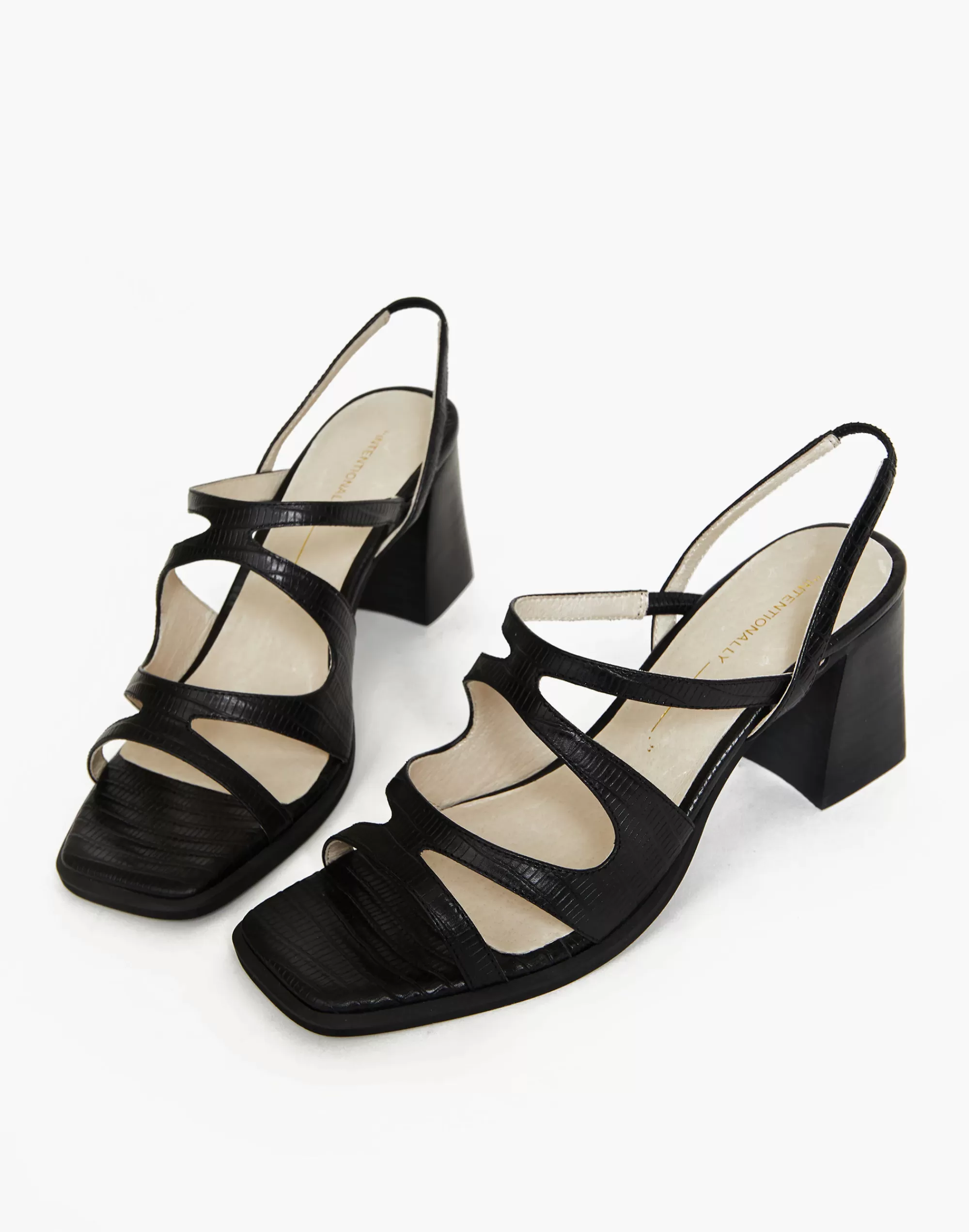 Madewell Sandals>Intentionally Blank Leather If Sandals In Black