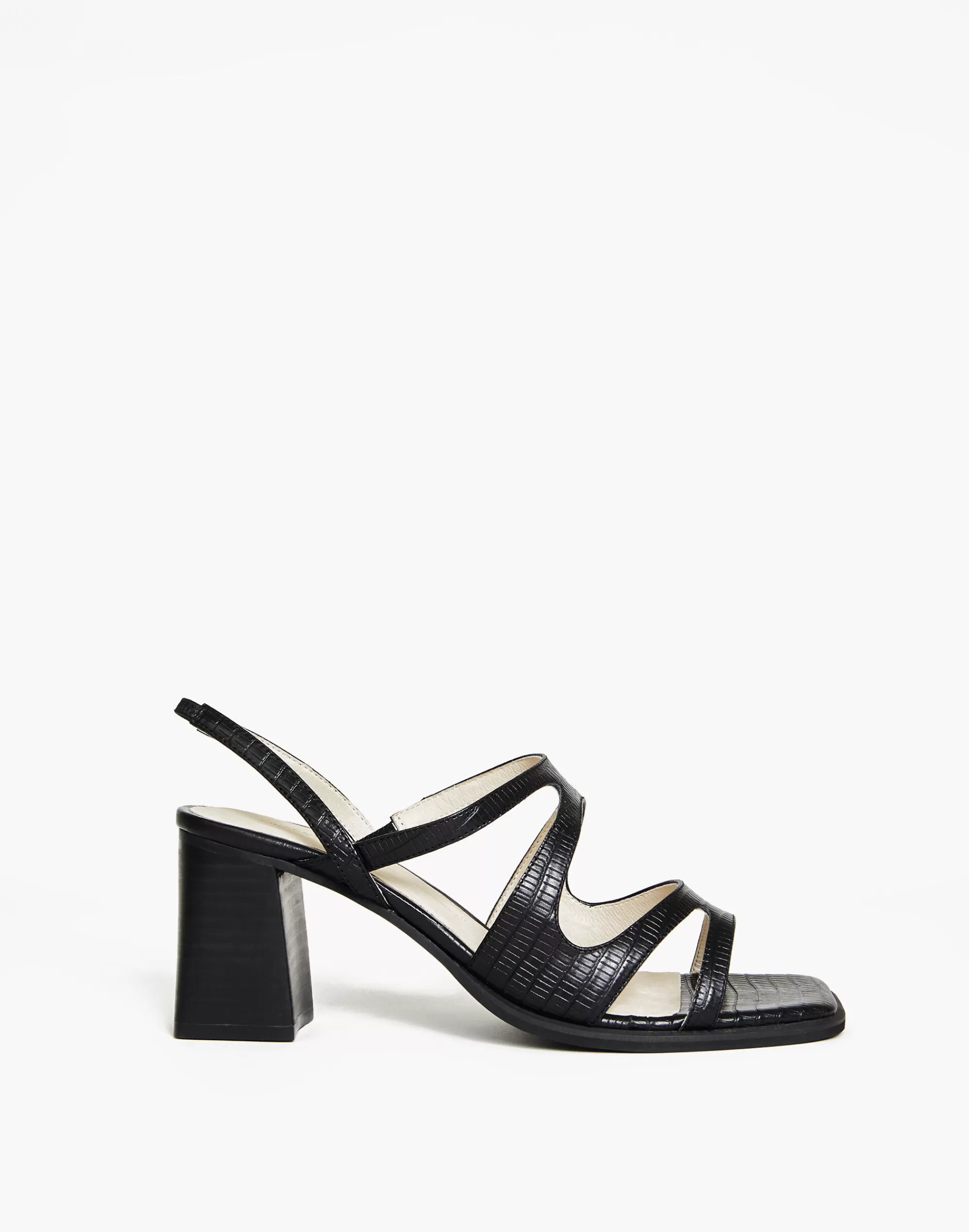 Madewell Heels>Intentionally Blank Leather If Sandals In Black