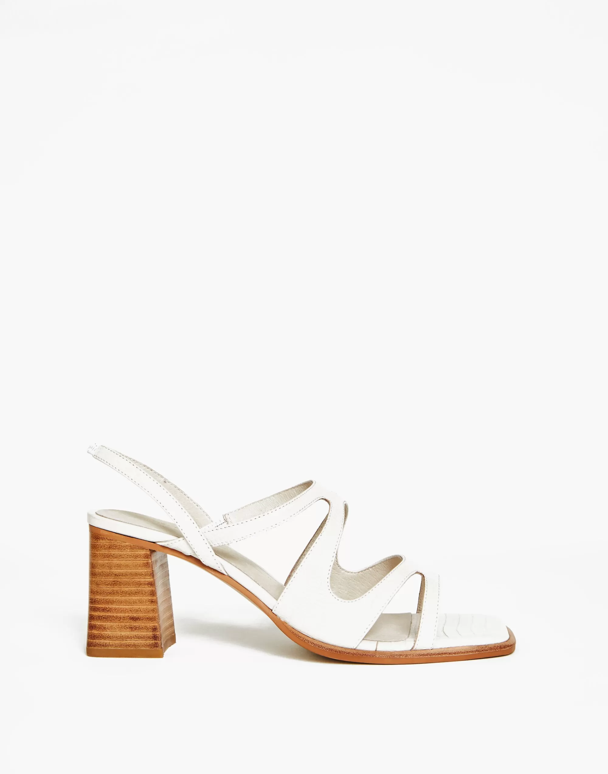 Madewell Heels>Intentionally Blank Leather If Sandals In Cream Neutral