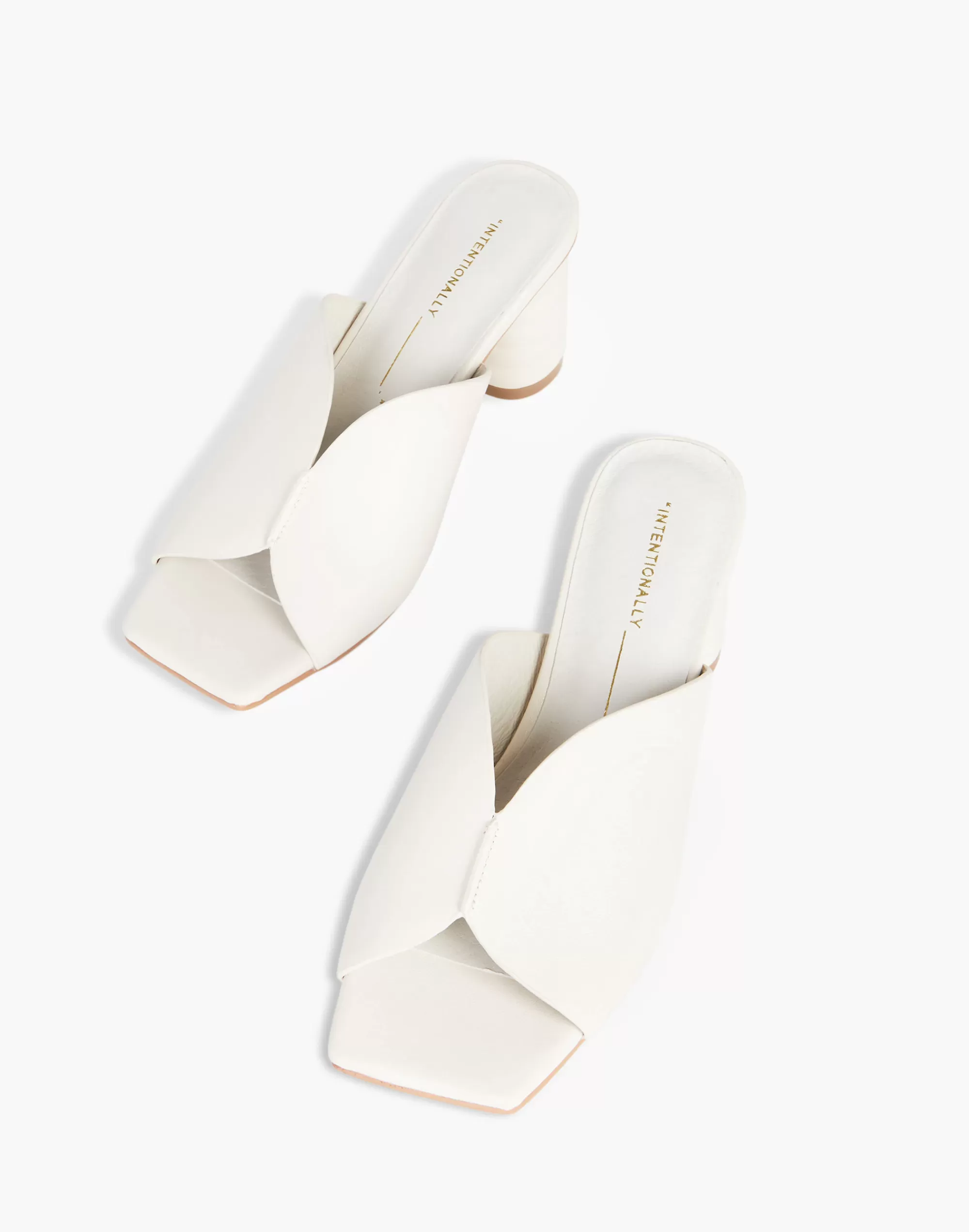 Madewell Sandals>Intentionally Blank Leather Kamika Mules In Cream Neutral