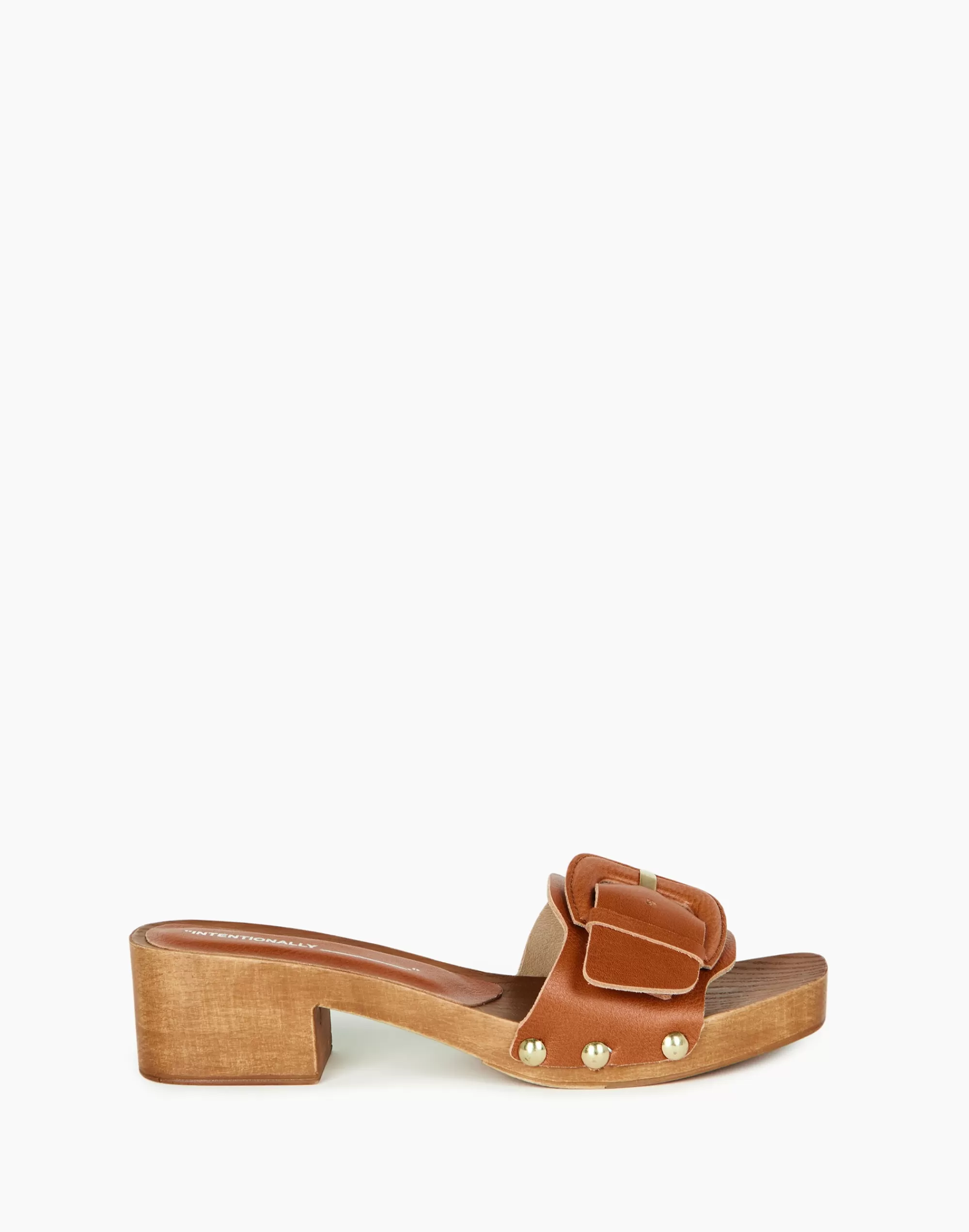 Madewell Flats>Intentionally Blank Leather Mar Mules Sandals Russet