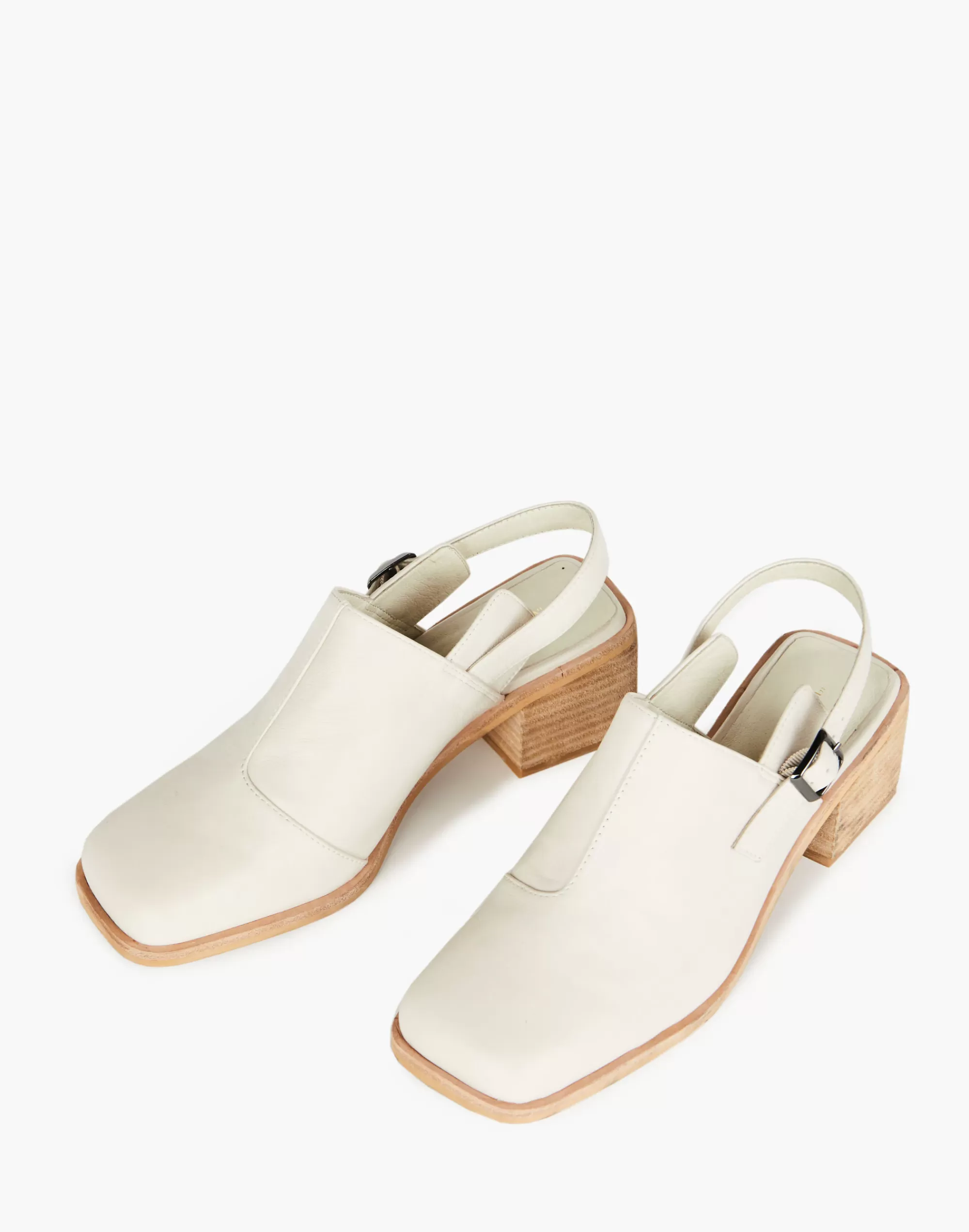 Madewell Flats>Intentionally Blank Leather Marty 2 Heels Cream