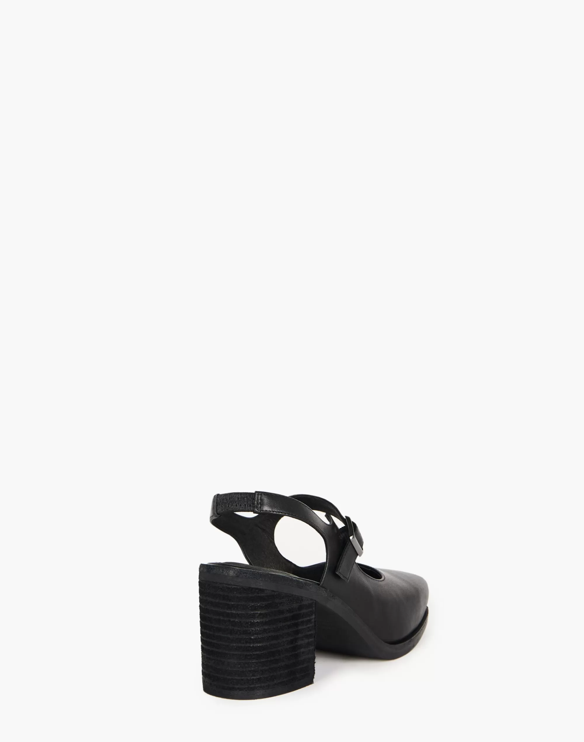 Madewell Heels>Intentionally Blank Leather Office Mary Jane Slingbacks In Black