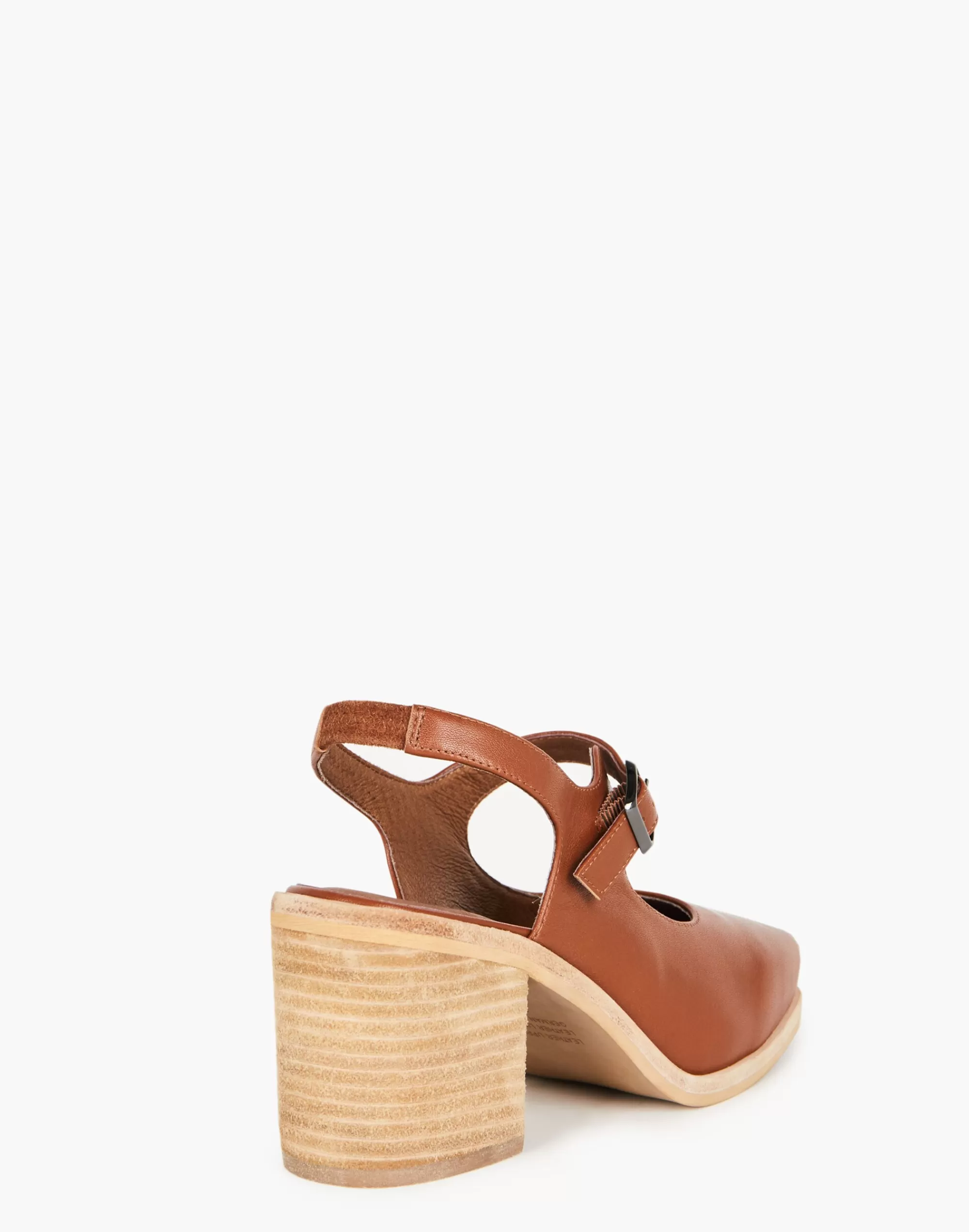 Madewell Heels>Intentionally Blank Leather Office Mary Jane Slingbacks In Cognac Caramel