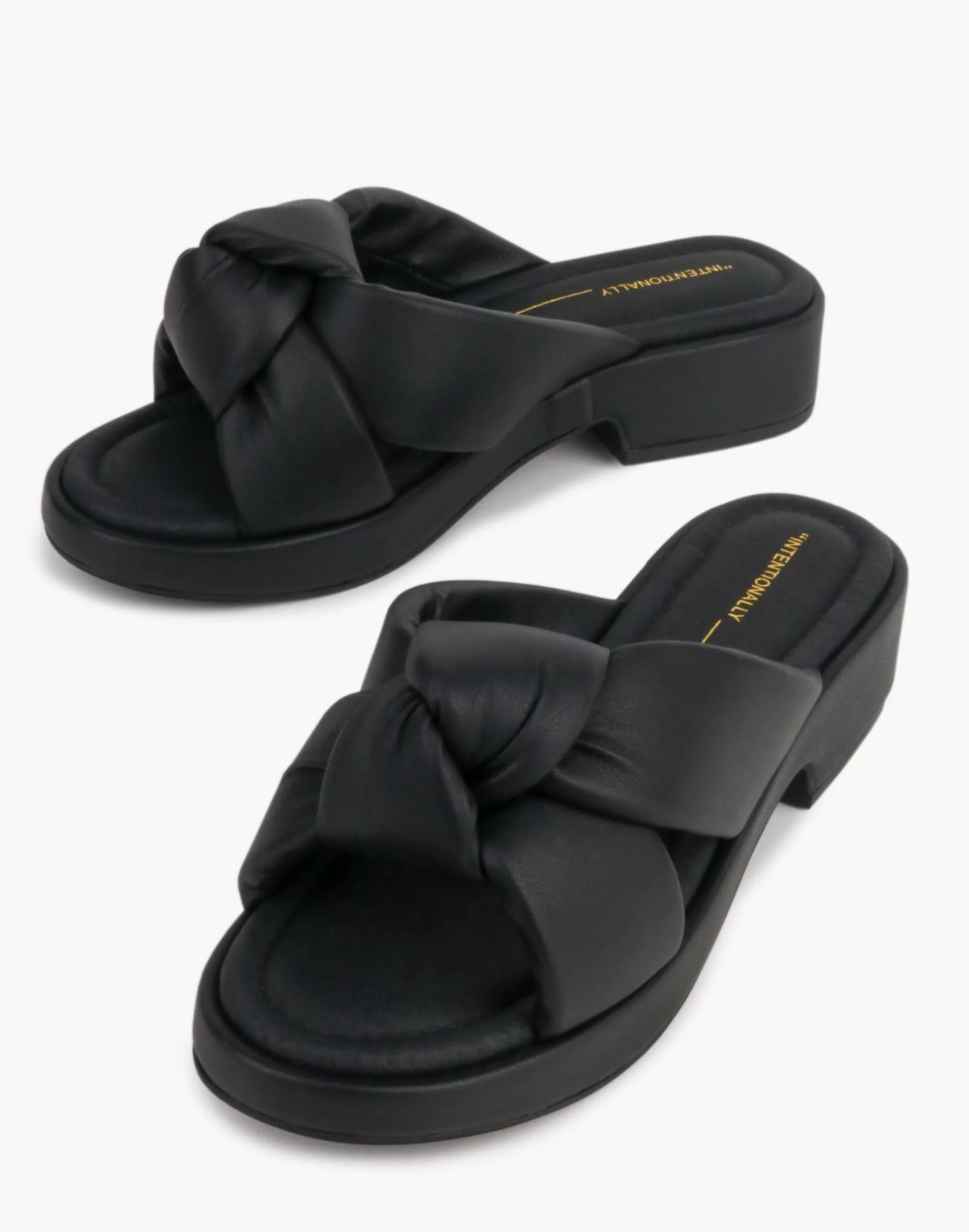 Madewell Sandals>Intentionally Blank Leather Romi Sandals Black