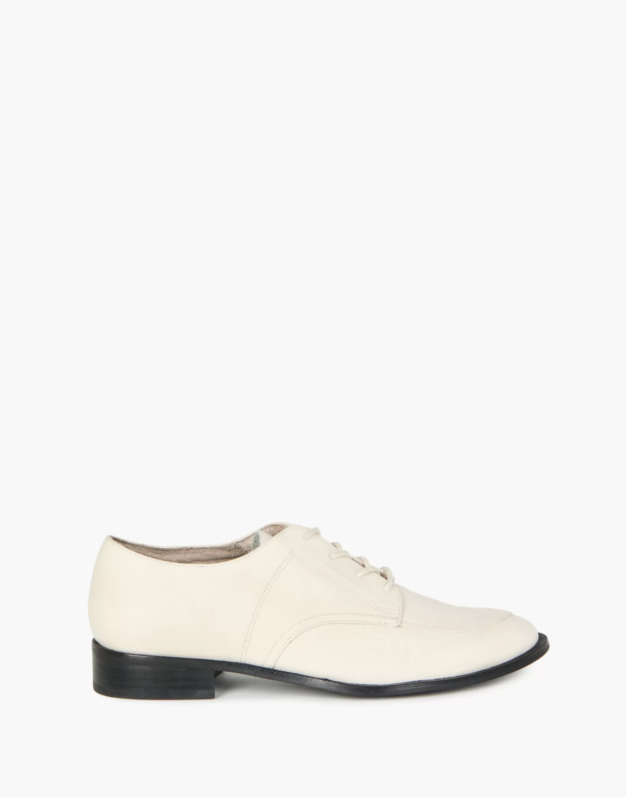 Madewell Flats>Intentionally Blank Leather Saint Oxford Lace-Up Shoes Cream