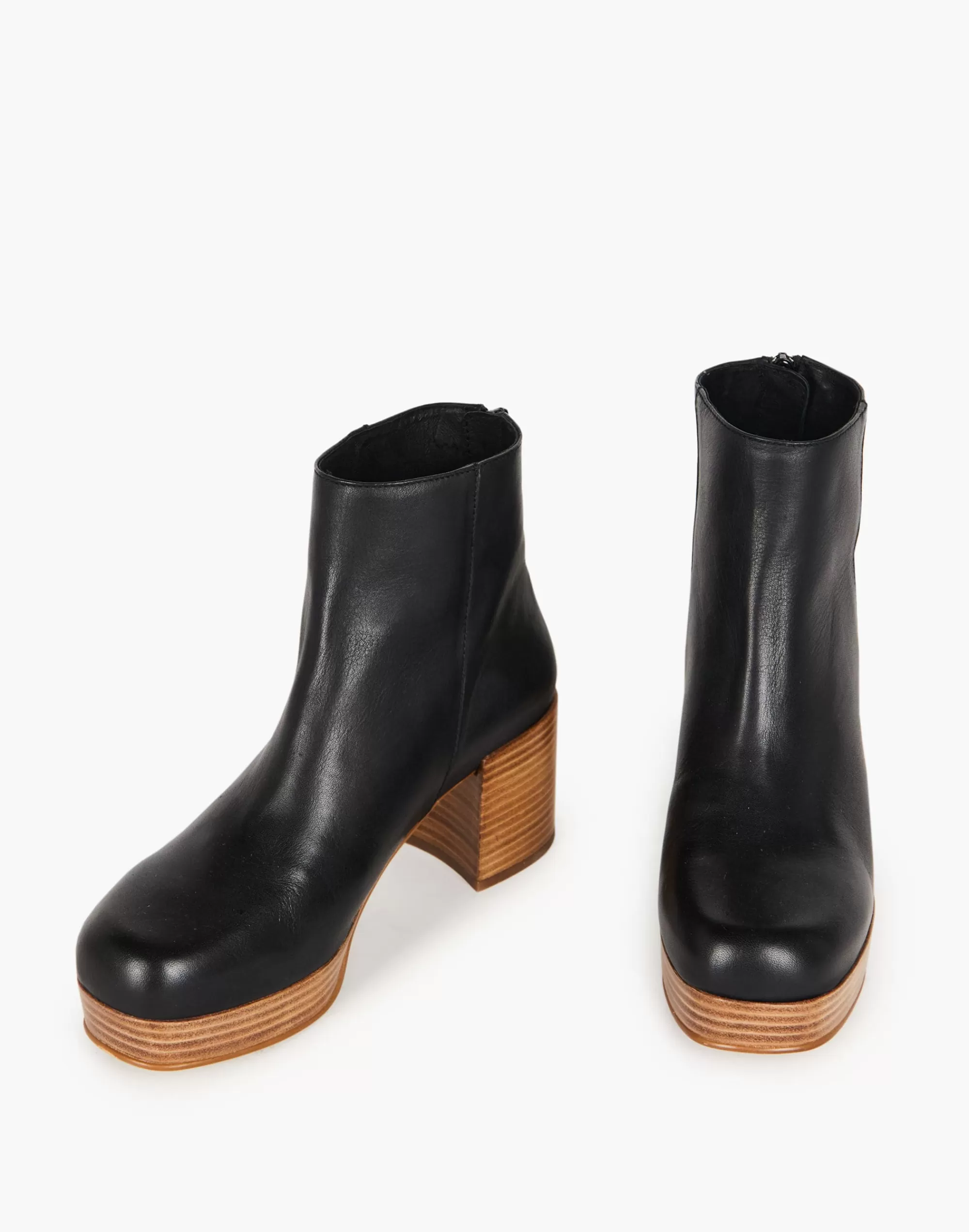 Madewell Boots>Intentionally Blank Leather Speed Platform Boots Black