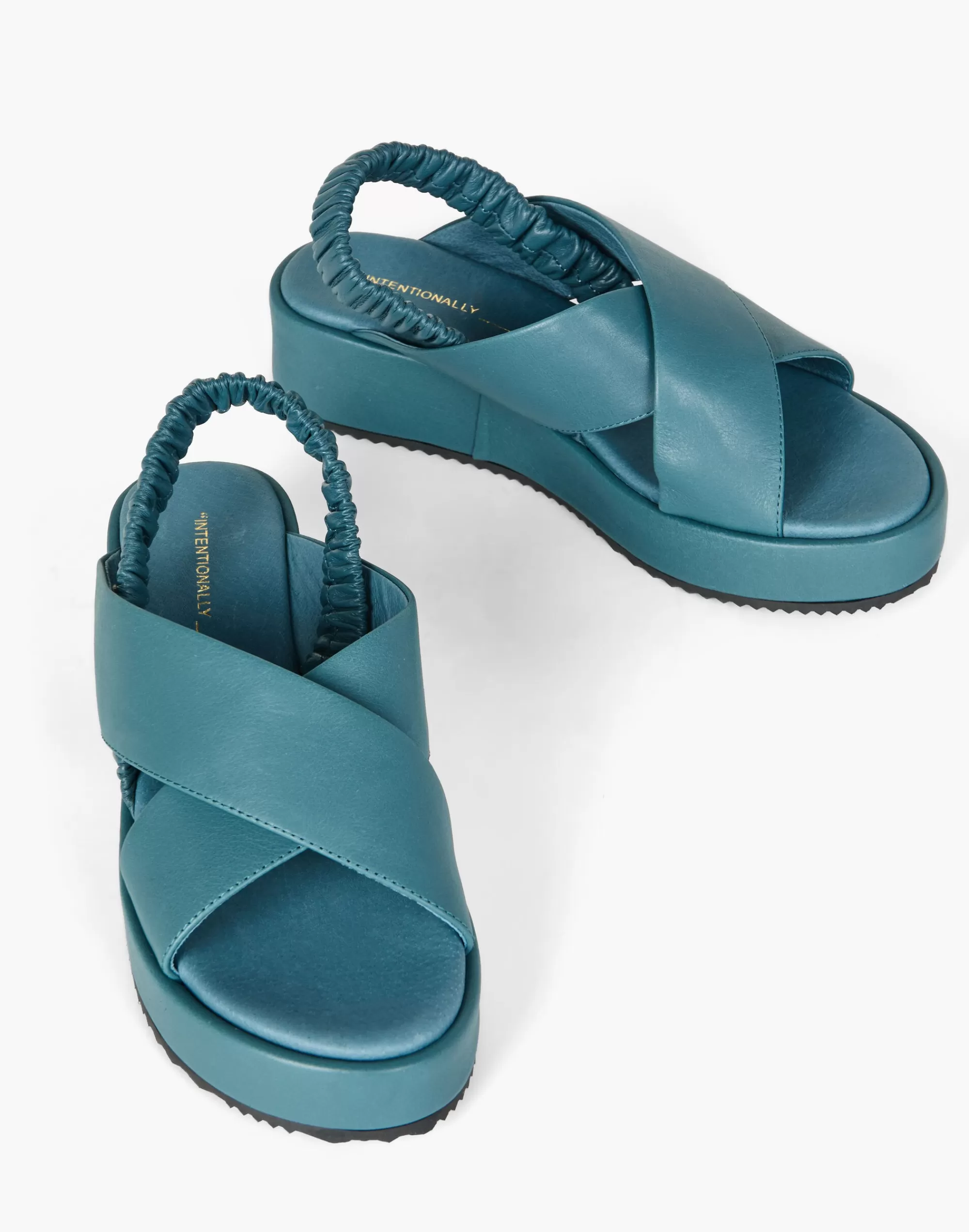 Madewell Sandals>Intentionally Blank Leather Starry Slingback Sandals Blue