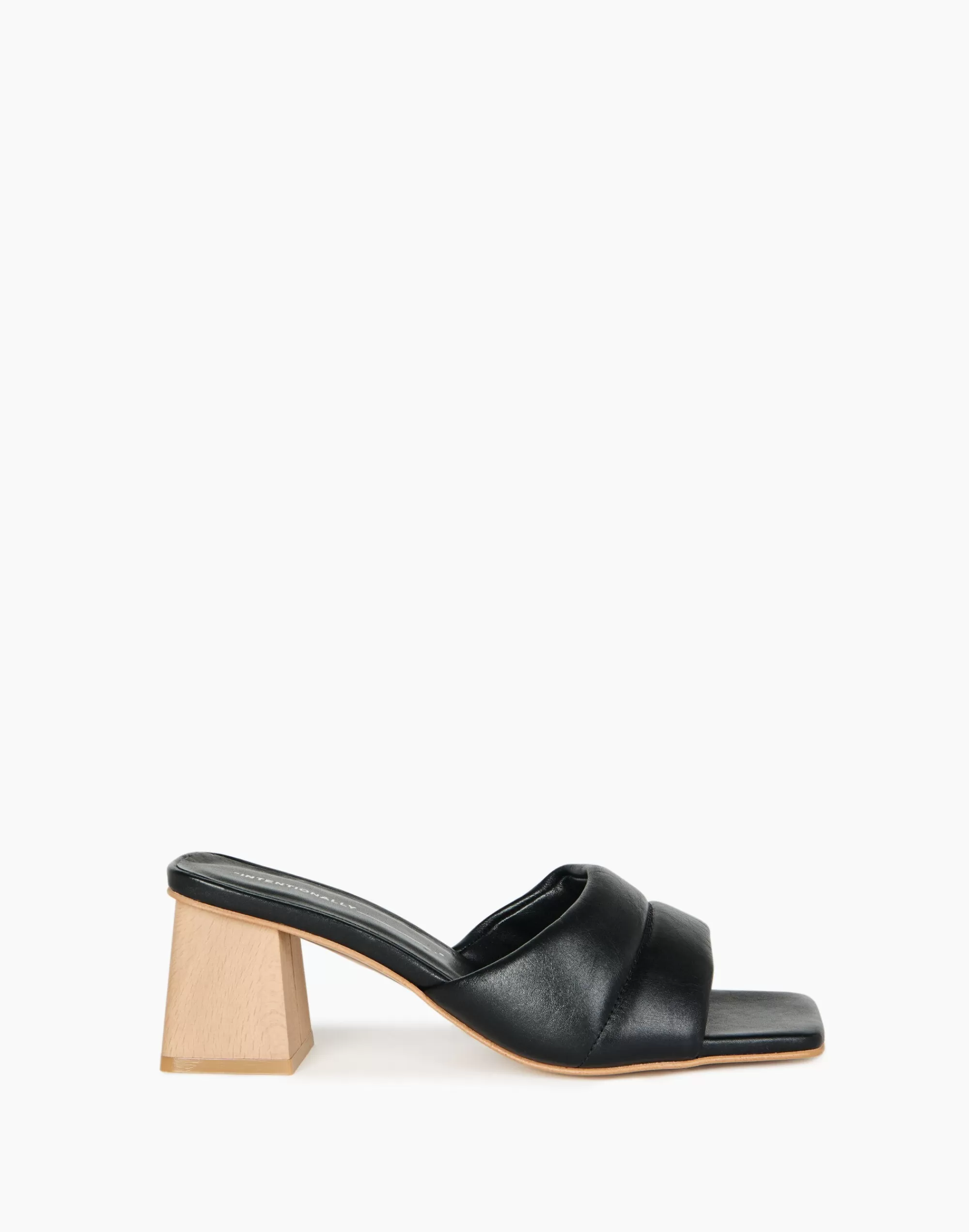 Madewell Sandals>Intentionally Blank Leather Tabbi Slide Sandals Black