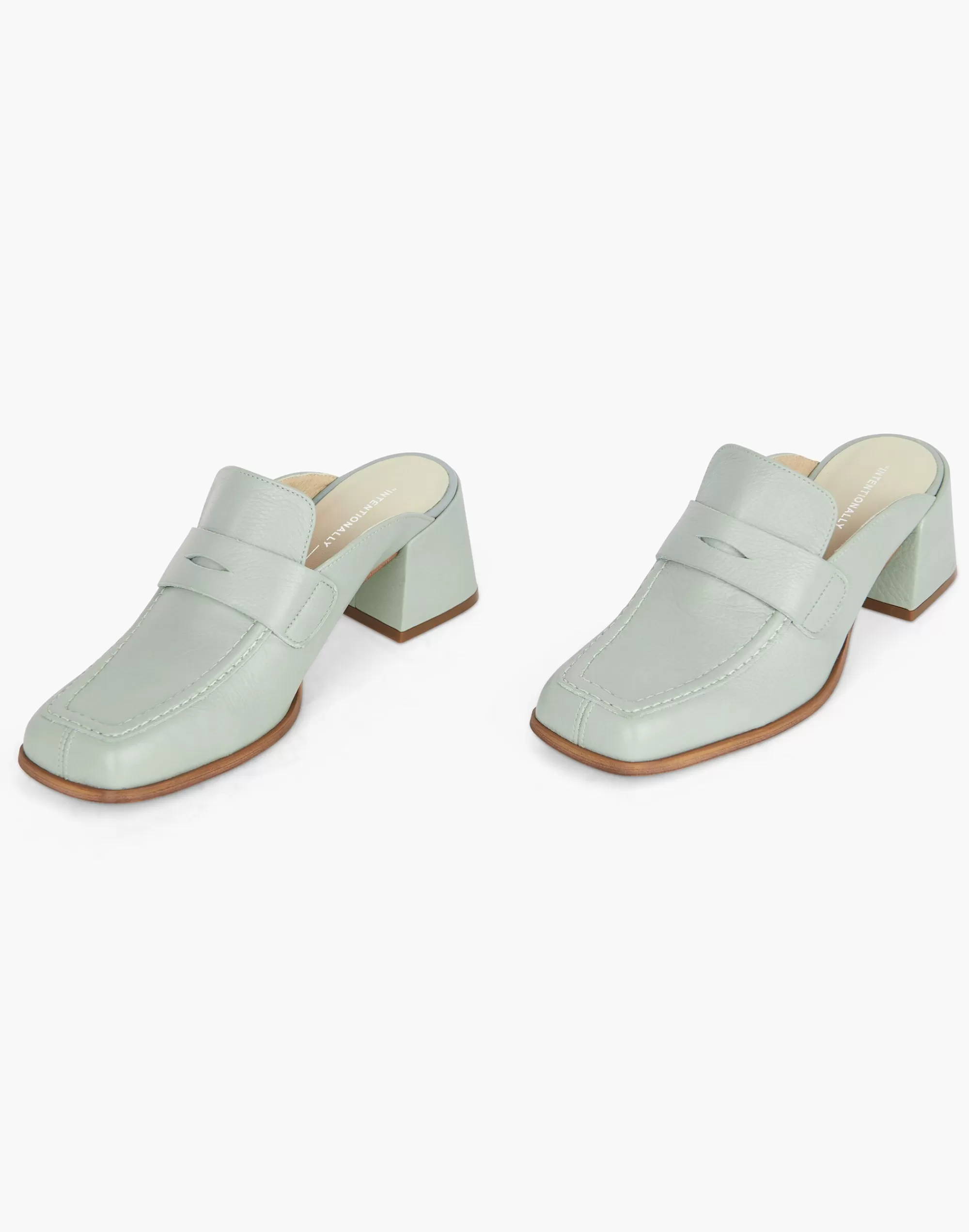 Madewell Flats>Intentionally Blank Prof Heeled Loafer Jade