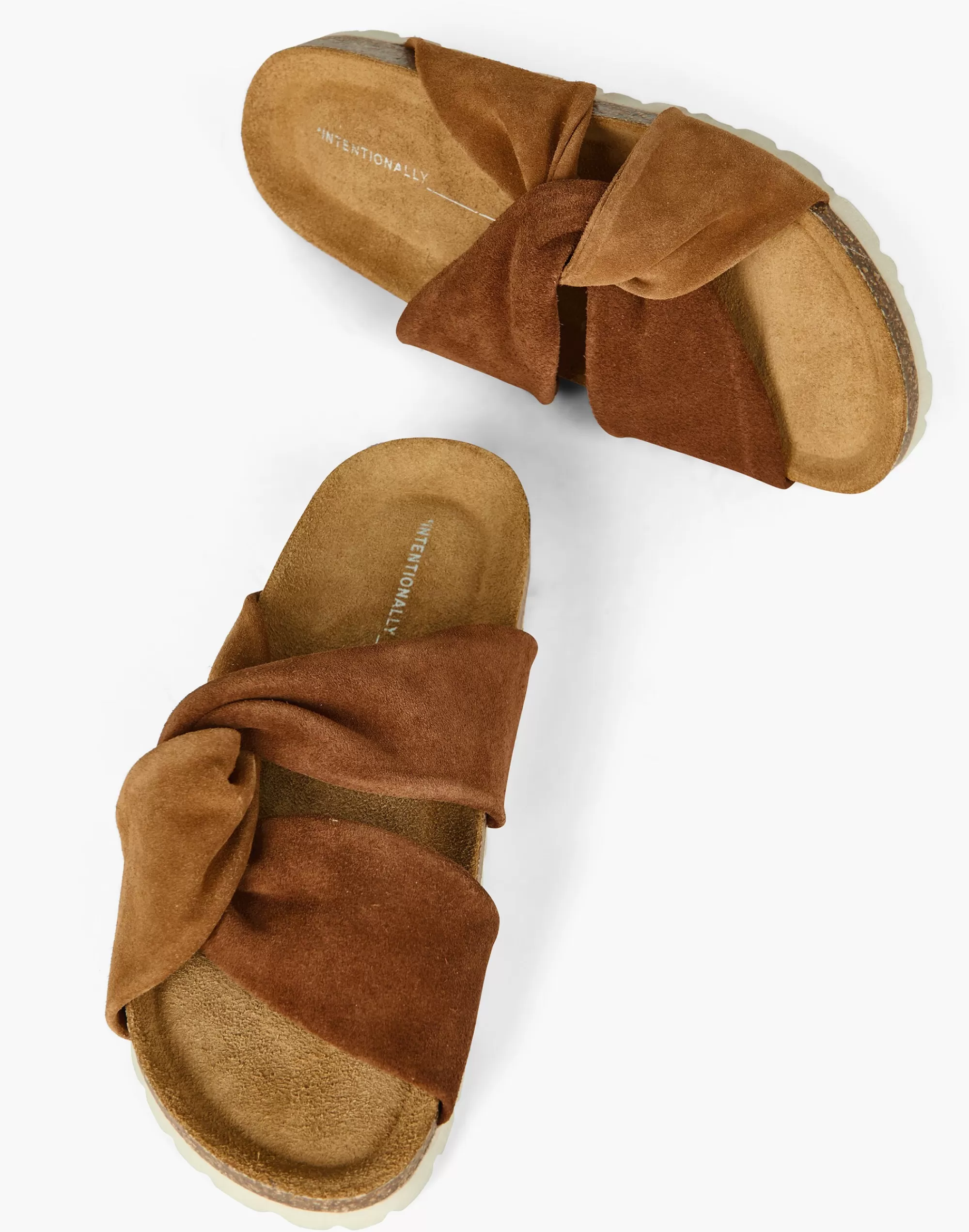 Madewell Sandals>Intentionally Blank Suede Jordana Slide Sandals Brown