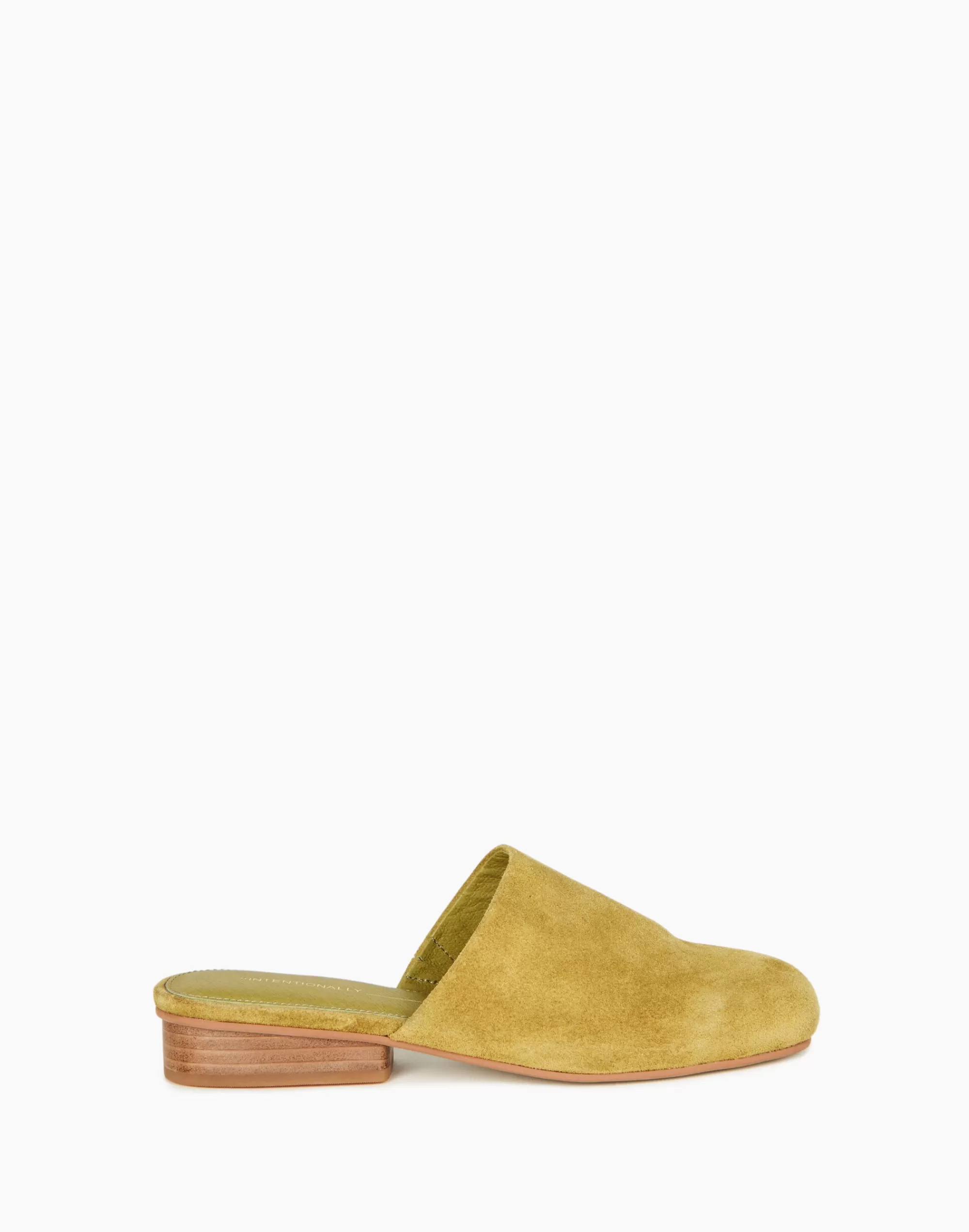 Madewell Flats>Intentionally Blank Suede Touch Mules Mustard